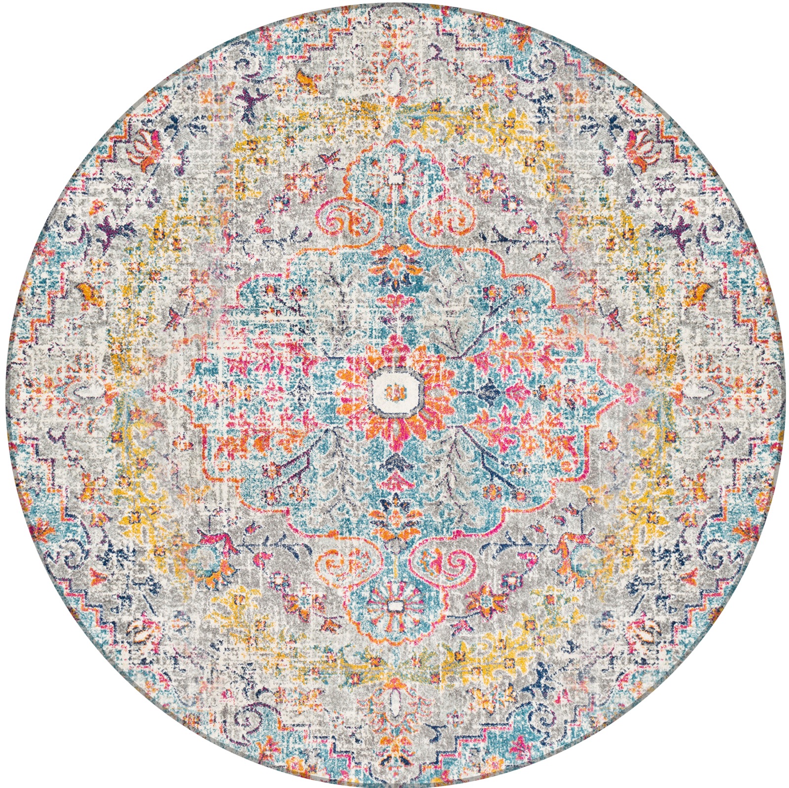 Livabliss Teppich "MUNICH" rund 11 mm Höhe Vintage Orientteppich, Kurzflor günstig online kaufen