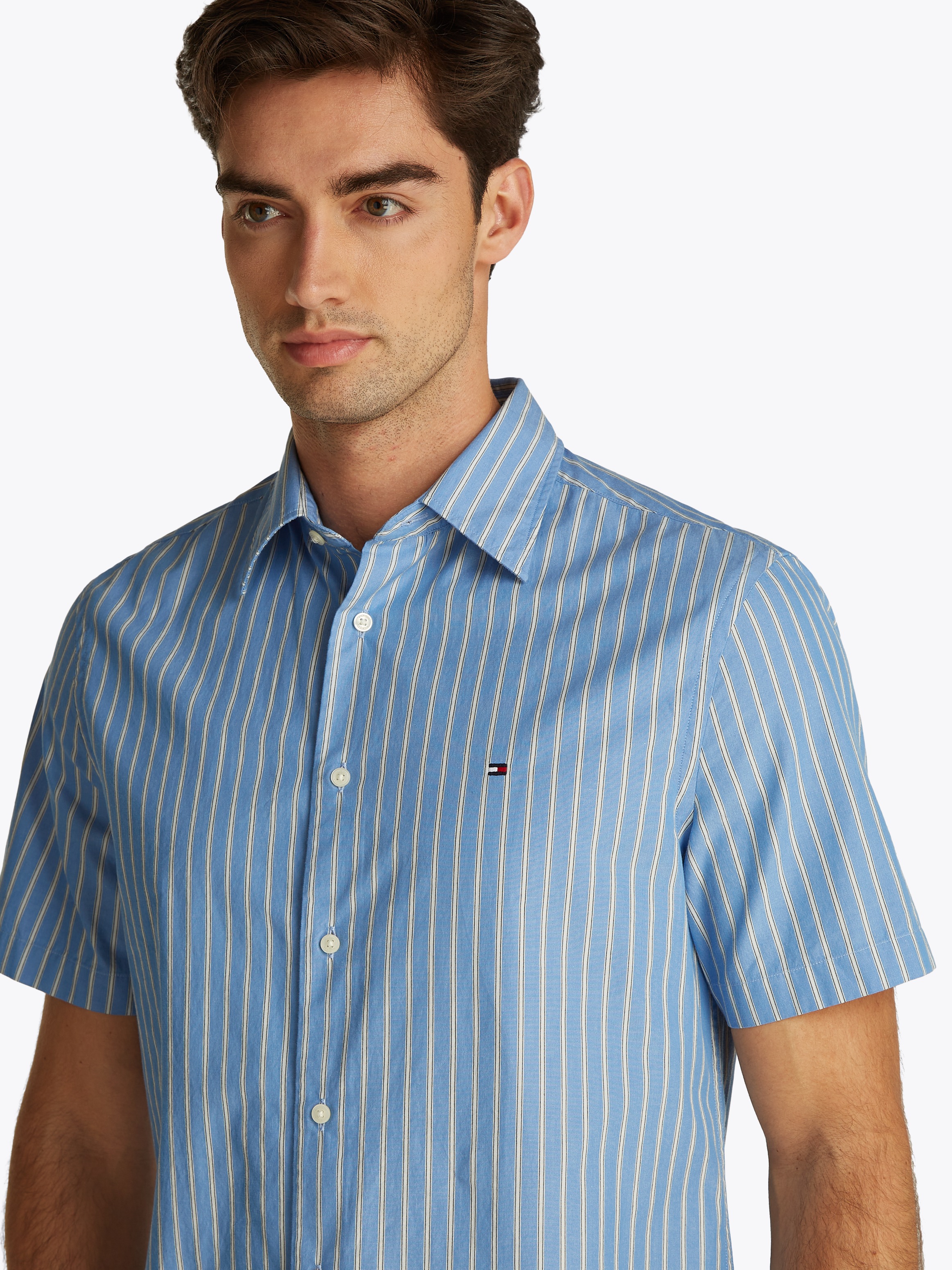 Tommy Hilfiger Kurzarmhemd "FLEX POPLIN RETRO STP SS SHIRT" günstig online kaufen