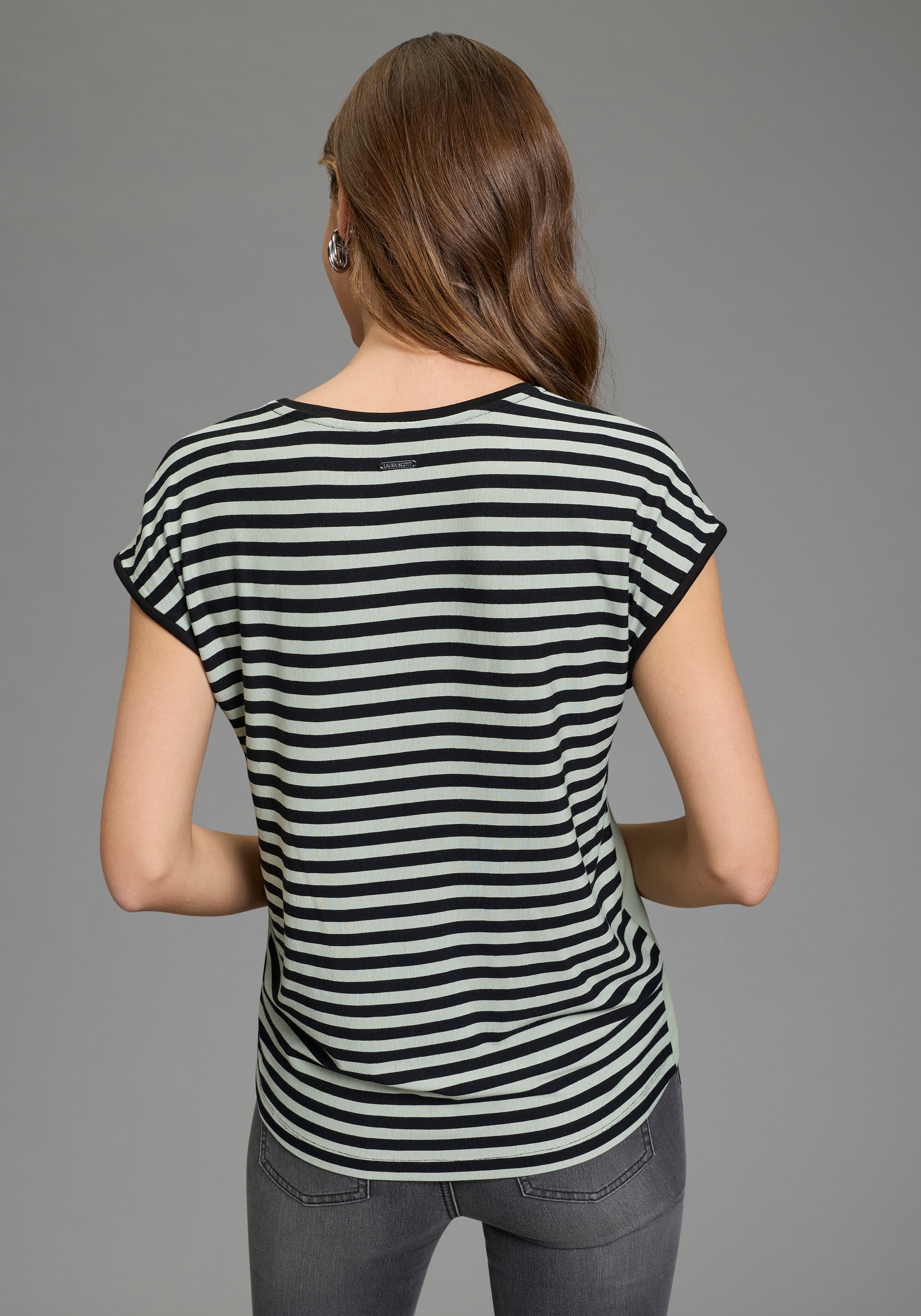 Laura Scott Hemdbluse für Casual- und Sommermode, mit U-Boot-Ausschnitt, Ku günstig online kaufen