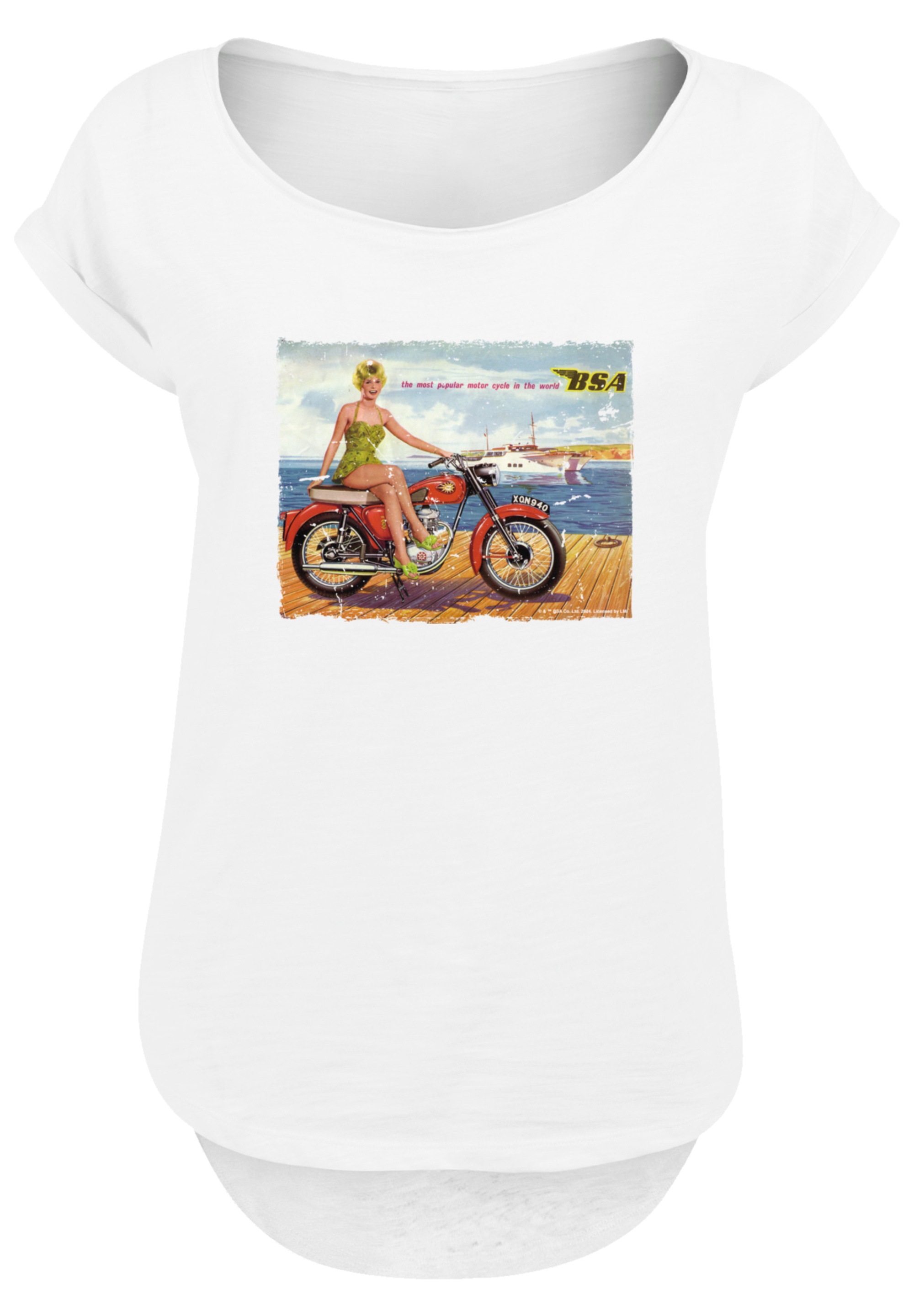 F4NT4STIC T-Shirt "BSA C15 Star 1962 Motorcycle Dockside Ad", Premium Quali günstig online kaufen