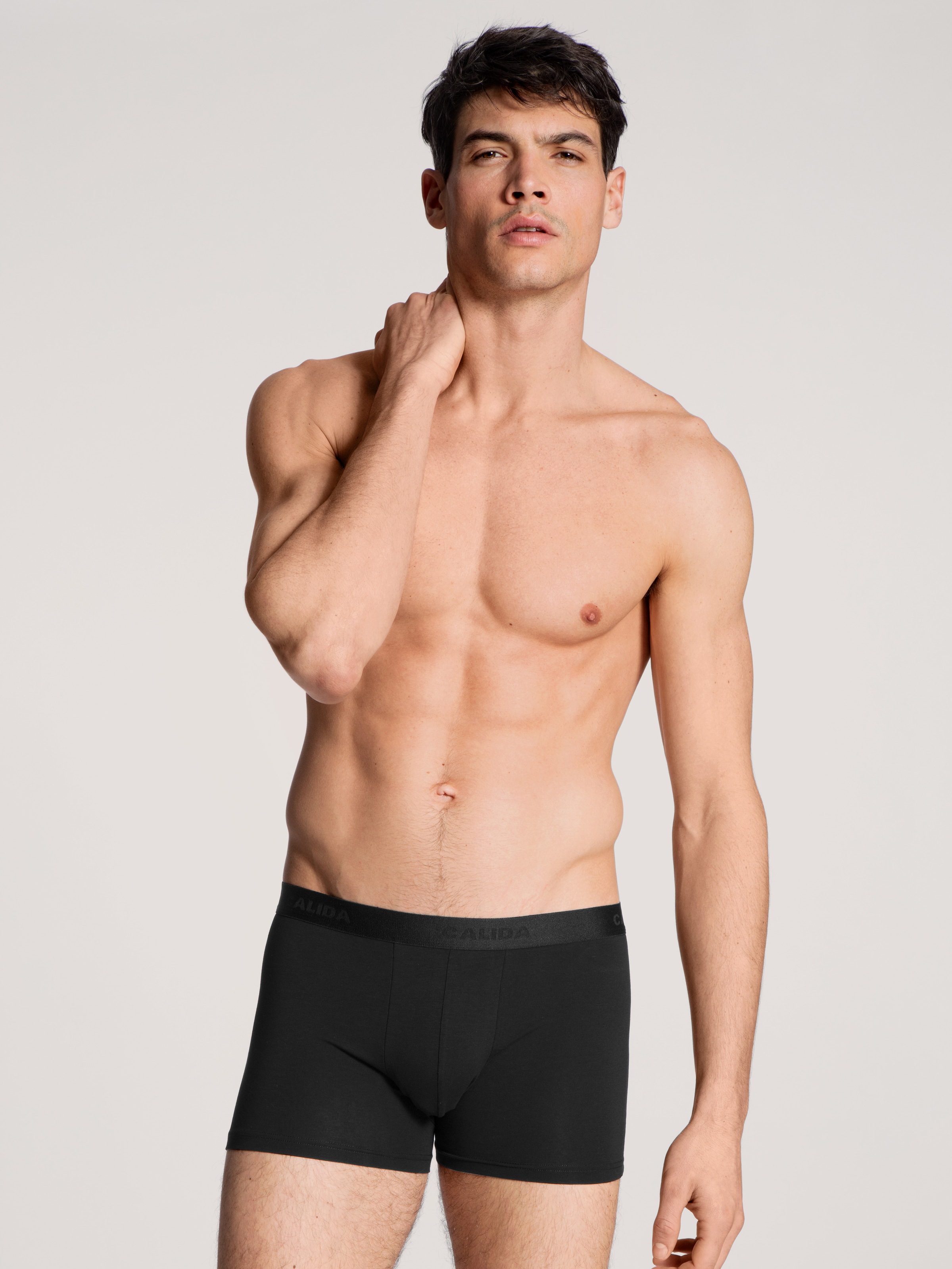 Boxershorts CALIDA "Natural Benefit", Herren, Gr. S (46/48), blau (marine), Single Jersey, Obermaterial: 95% Baumwolle, 5% Elasthan, gemustert, normal, Unterhosen, Single Jersey-Qualität, elastisch 5
