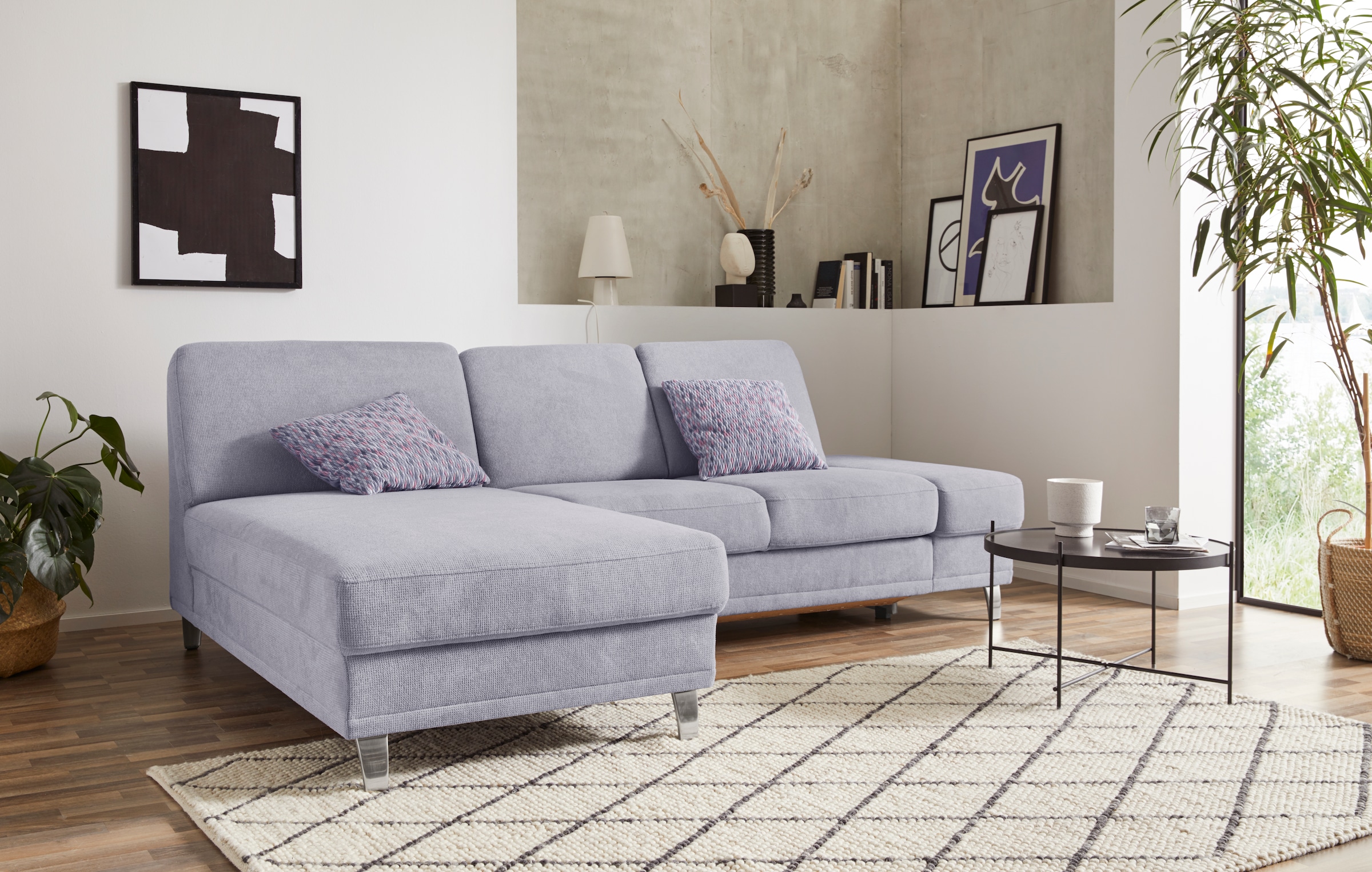 sit&more Ecksofa "Clio L-Form" optional Schlaffunktion oder Vorziehsitz und Bettkasten, Federkern