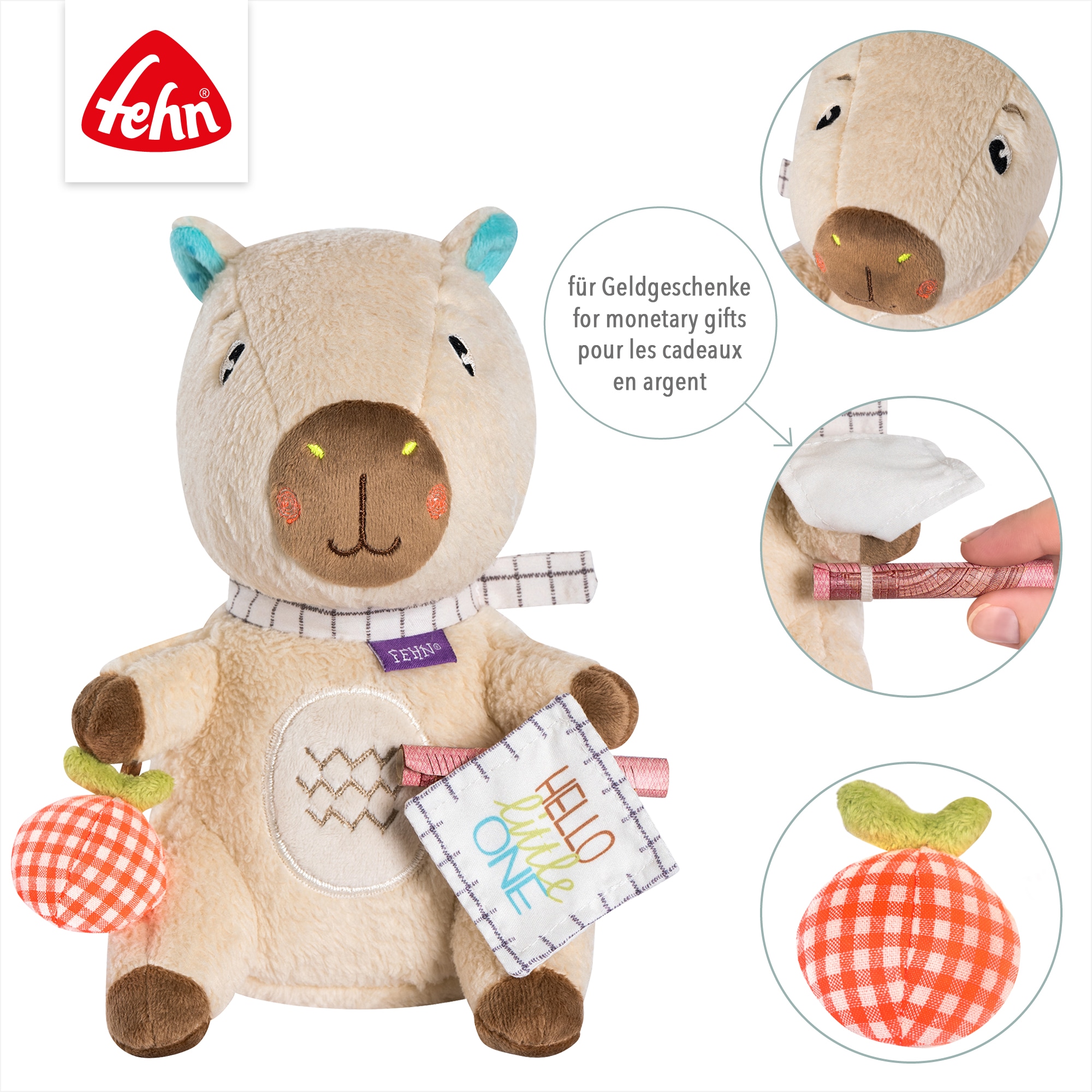 Fehn Kuscheltier »Capybara Clara,  Capybara Hello«