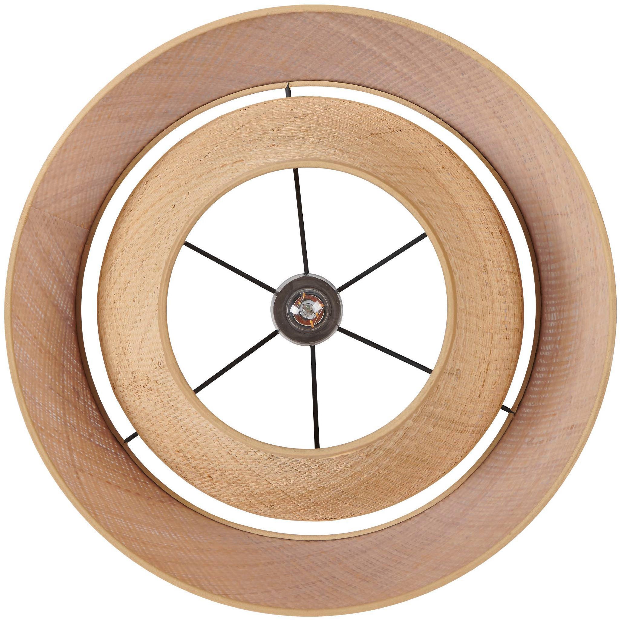 EGLO Hängeleuchte »Marford Hängelampe, Pendelleuchte Boho Japanisch, Esszimmerlampe, E27« E27 1 Stk. Hängeleuchte - H110 x Ø50 cm - schwarz - 1X60W exkl.