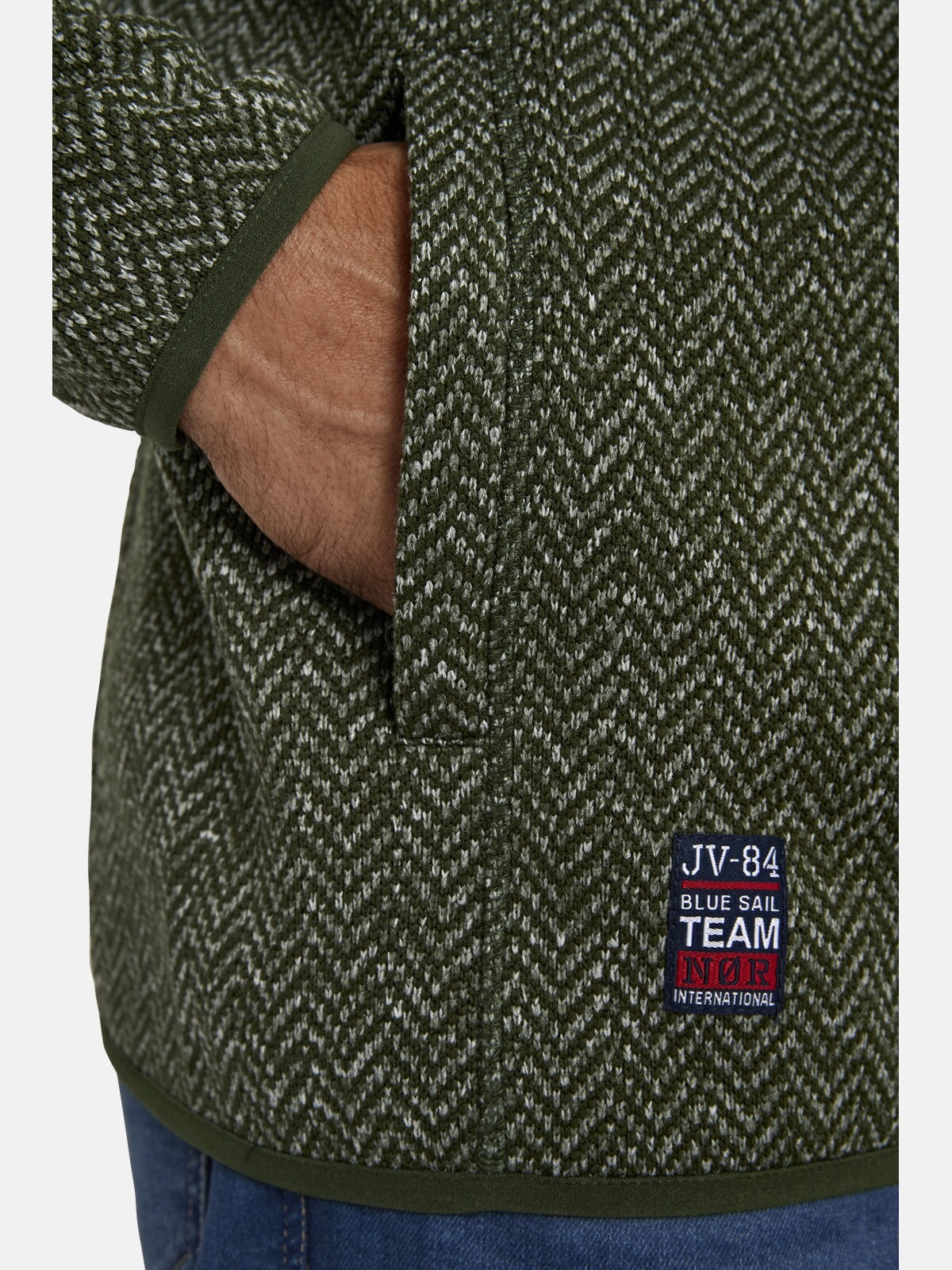 Jan Vanderstorm Sweatjacke »Strickfleecejacke KOLMUND«