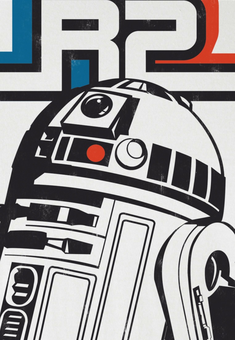 LOGOSHIRT T-Shirt »R2D2 - Krieg der Sterne«, mit auffälligem Print