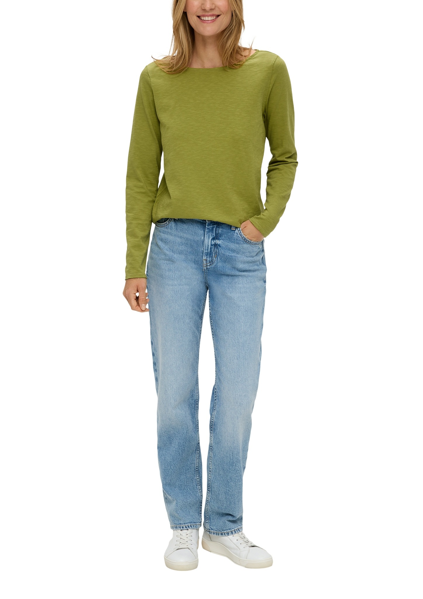 s.Oliver Langarmshirt, mit U-Boot Ausschnitt