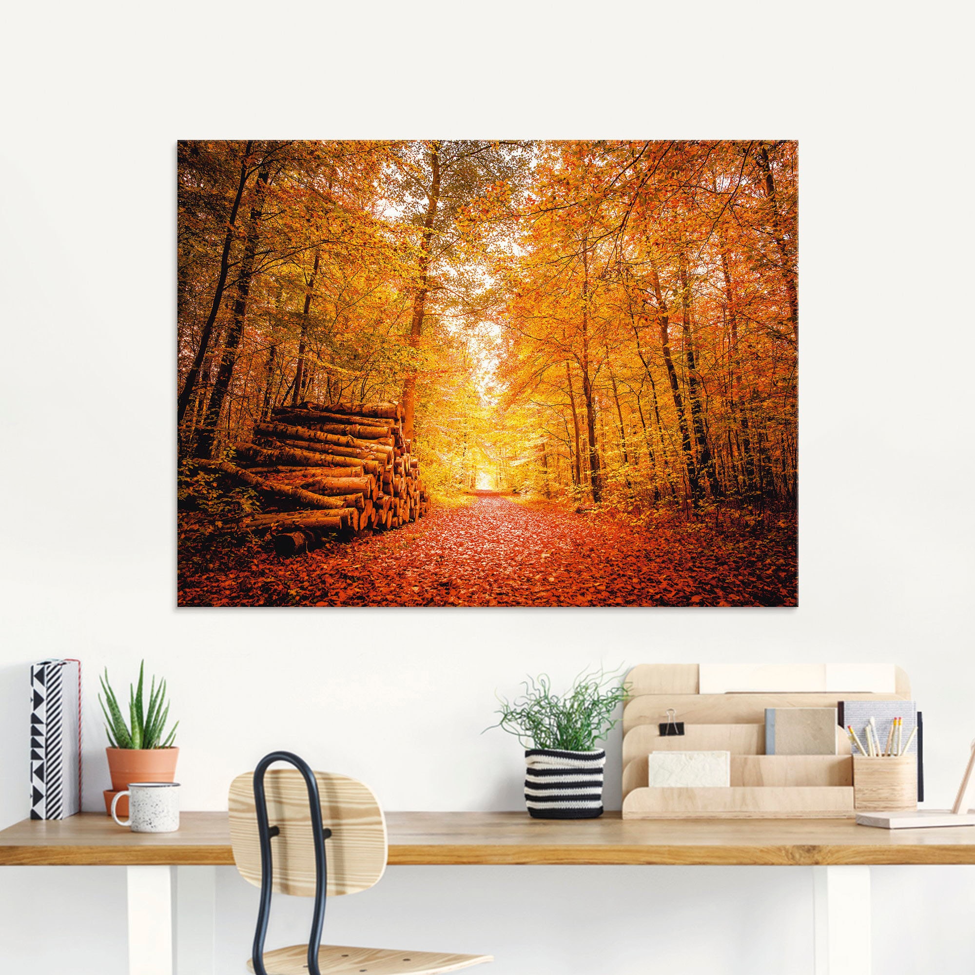 Artland Glasbild »Herbstlandschaft«, Vier Jahreszeiten, (1 St.), in verschiedenen Größen