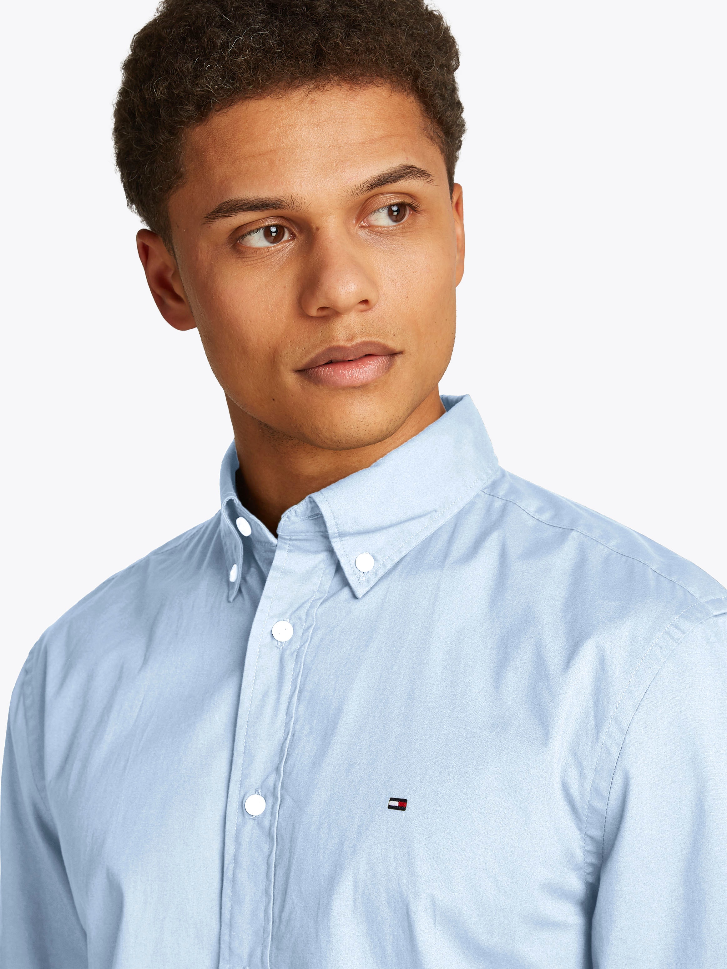 Tommy Hilfiger Langarmhemd »CORE FLEX POPLIN SOLID RF SHIRT«