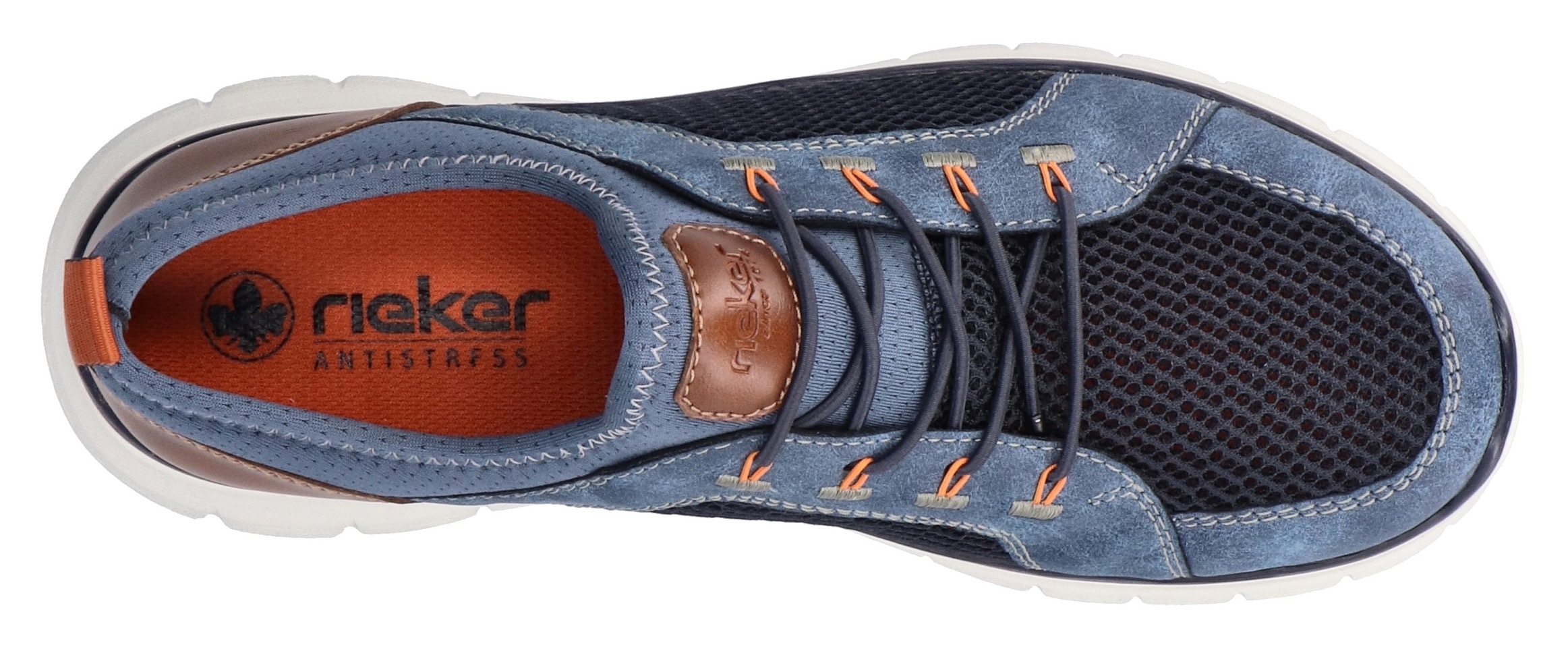 Rieker Slip-On Sneaker, Schlupfschuh, Slipper, Freizeitschuh, Gummizug und helle Laufsohle