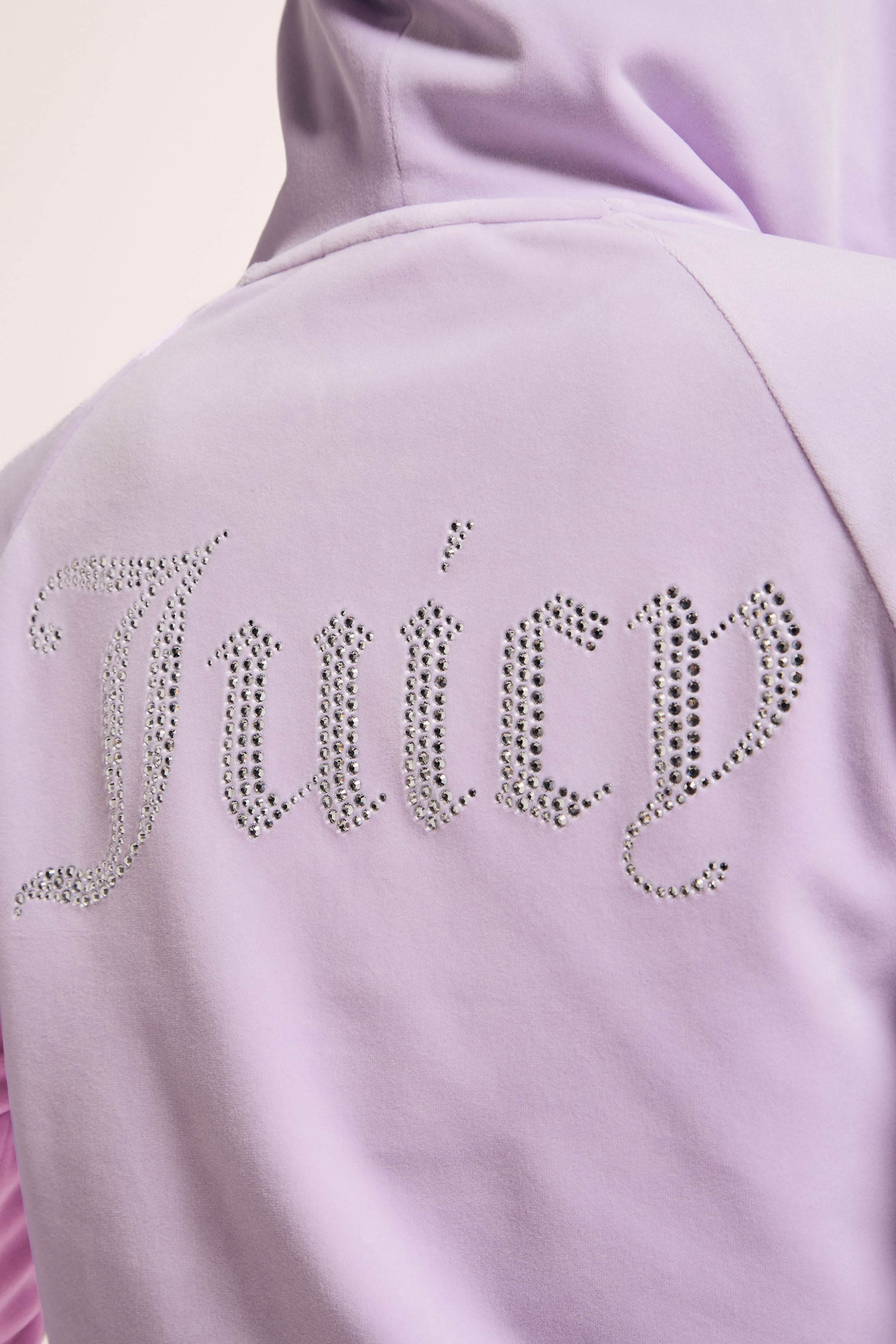 Juicy Couture Kapuzennickijacke »MADISON HOODIE_ Damen«, mit Kapuze, Trainingsjacke Damen, Sweatjacke mit Kapuze, Velour, mit Glitzer, Sale