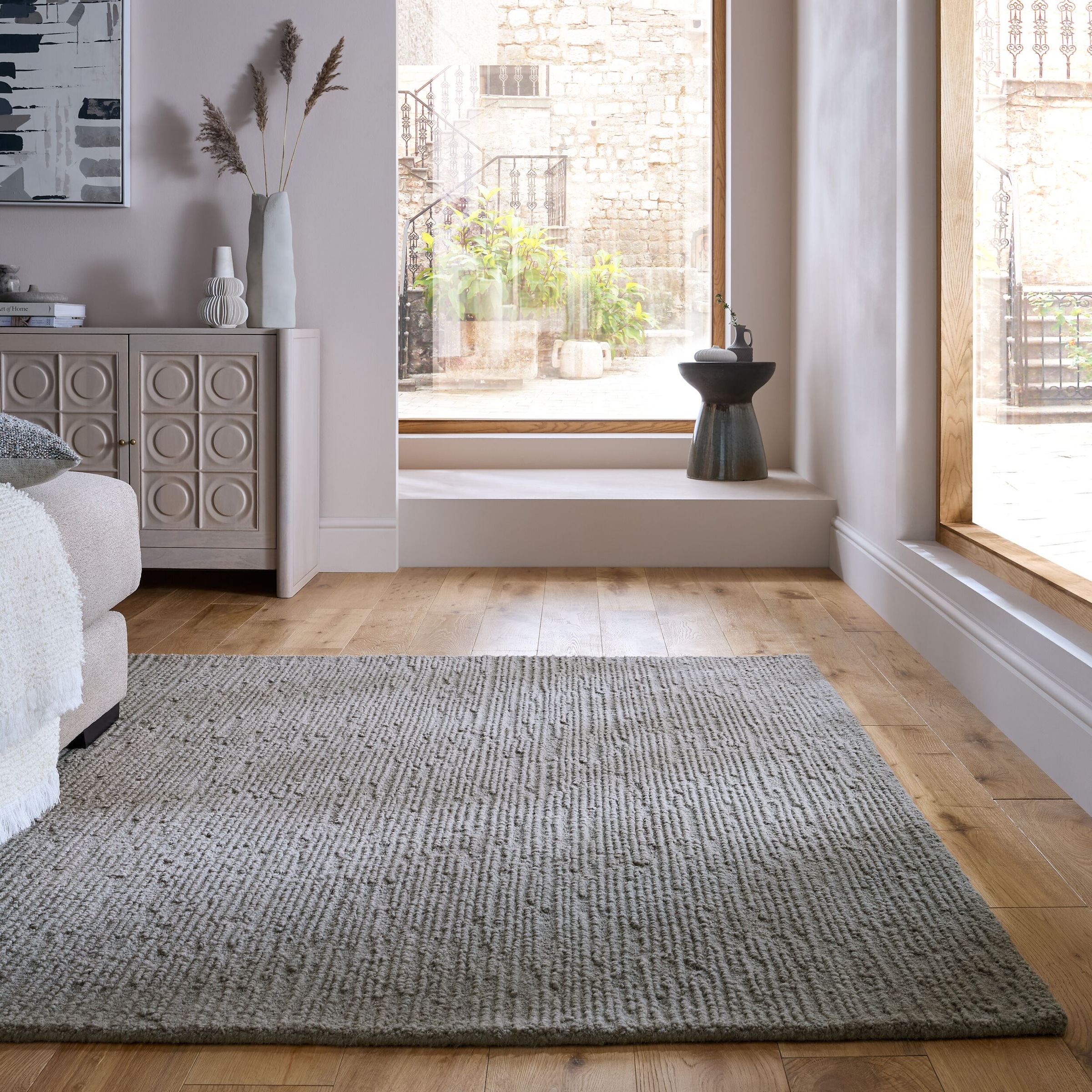 FLAIR RUGS Wollteppich "Harris Boucle" rechteckig 12 mm Höhe handgefertigt günstig online kaufen