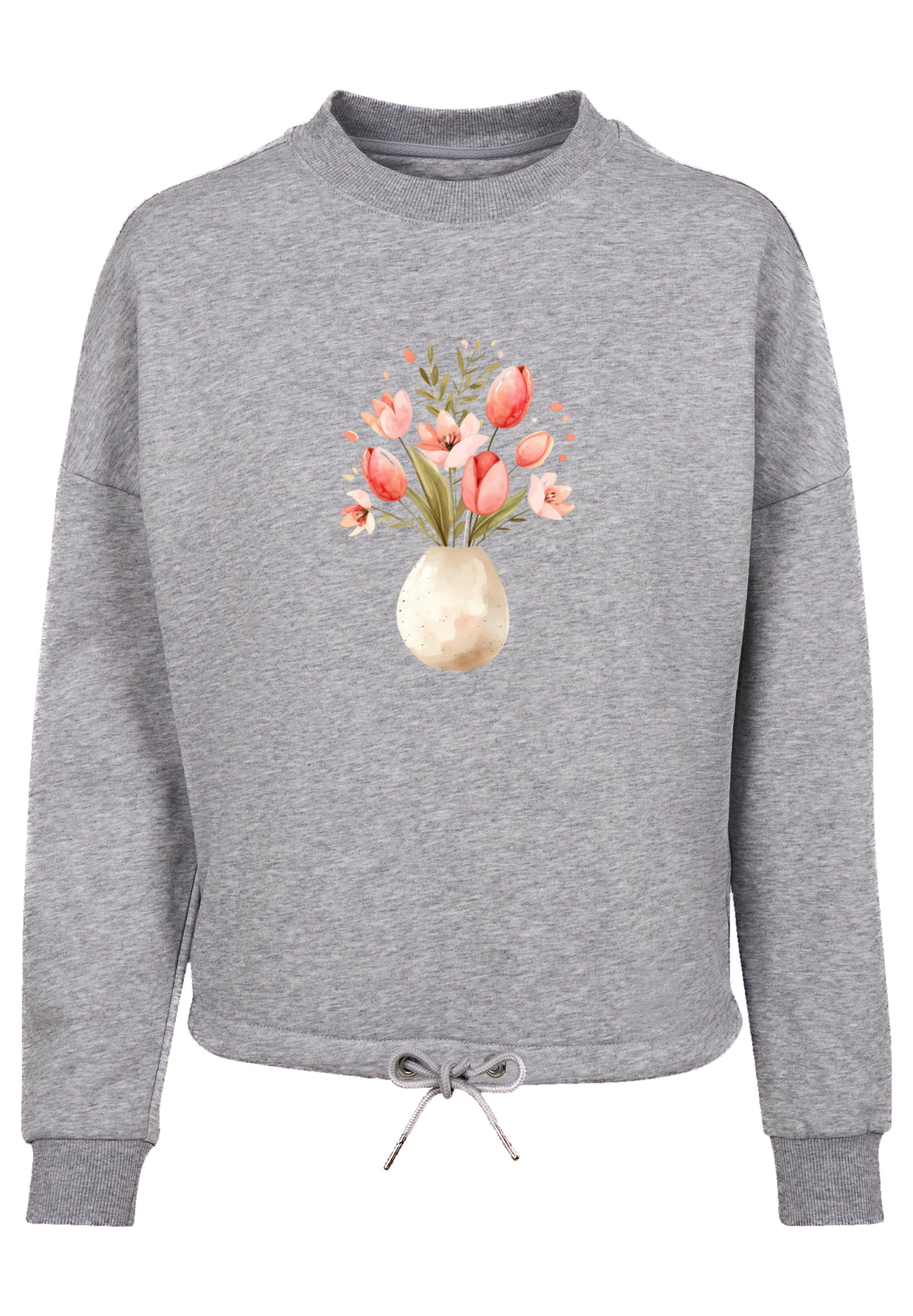 F4NT4STIC Sweatshirt »Rosa Frühlingsblumenstrauß in Vase«, Premium Qualität