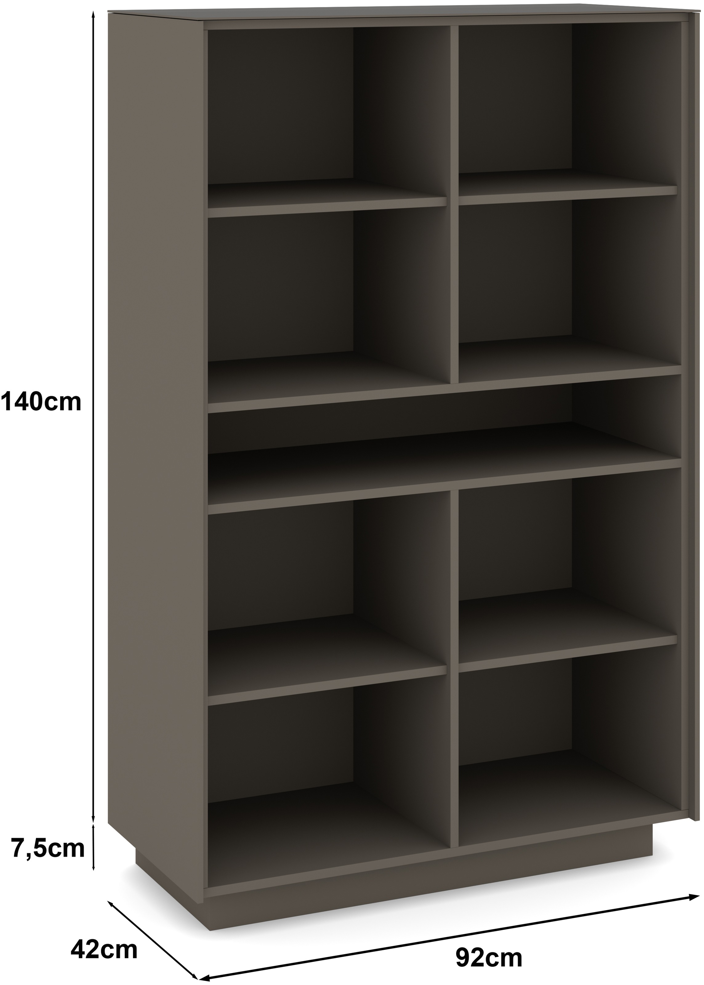 set one by Musterring Highboard »Reno« 1 Stk. tlg. Mit Sockel in diversen Farben, 148 cm Höhe & Farbauswahl