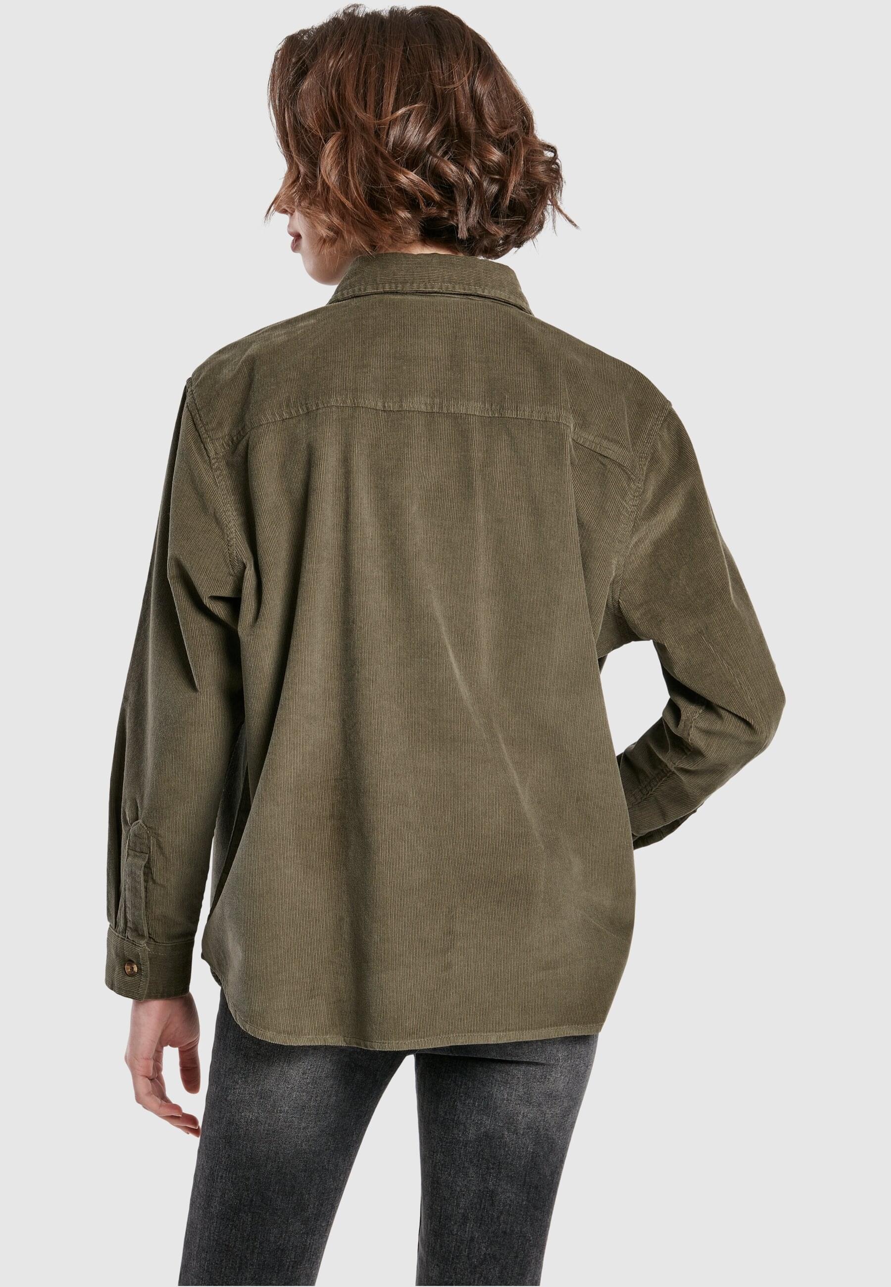 URBAN CLASSICS Langarmhemd »Urban Classics Damen Ladies Corduroy Oversized Shirt«, (1 tlg.)