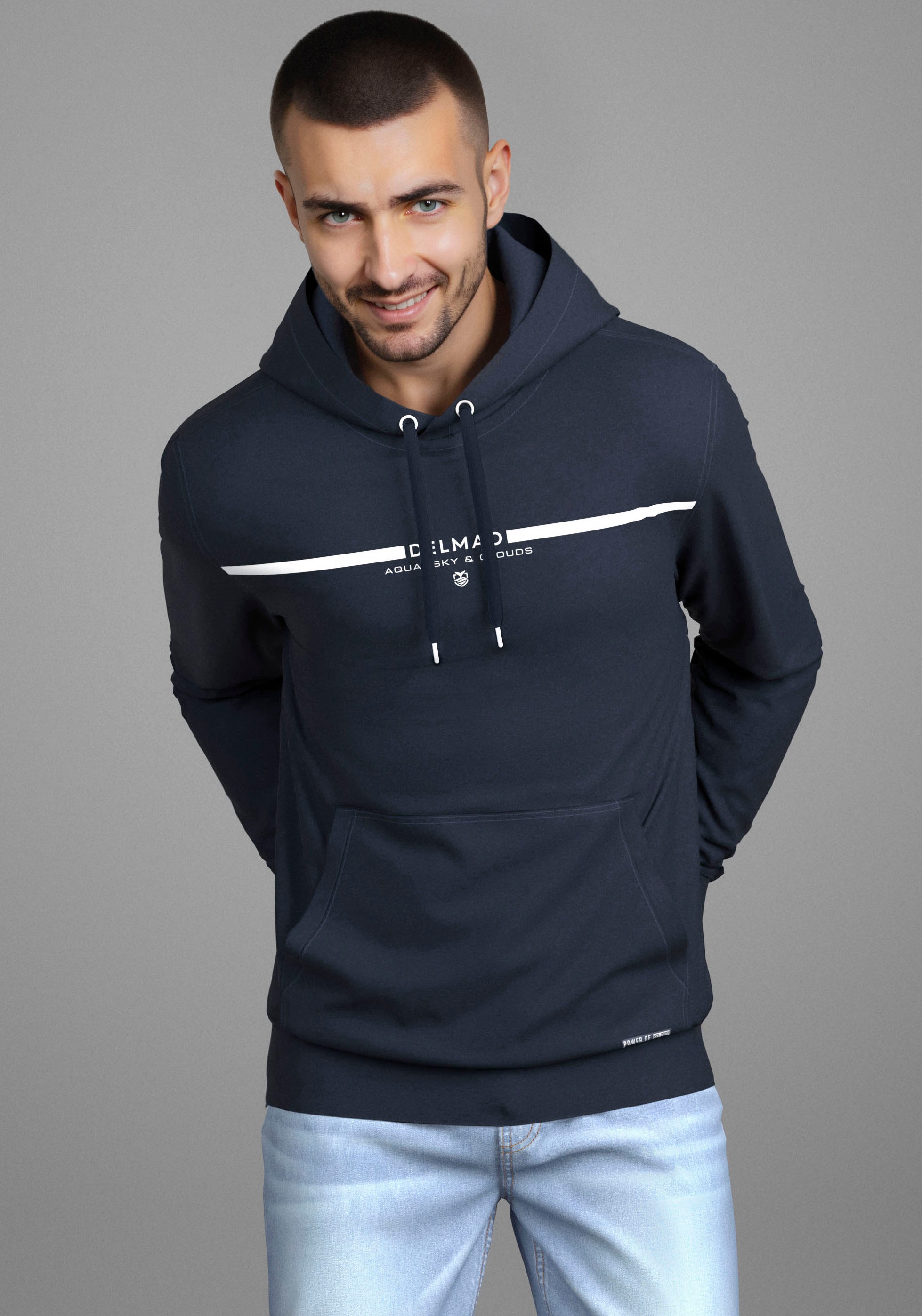 DELMAO Kapuzensweatshirt, Langarm, lockere Passform, mit Print, mit Kapuze günstig online kaufen