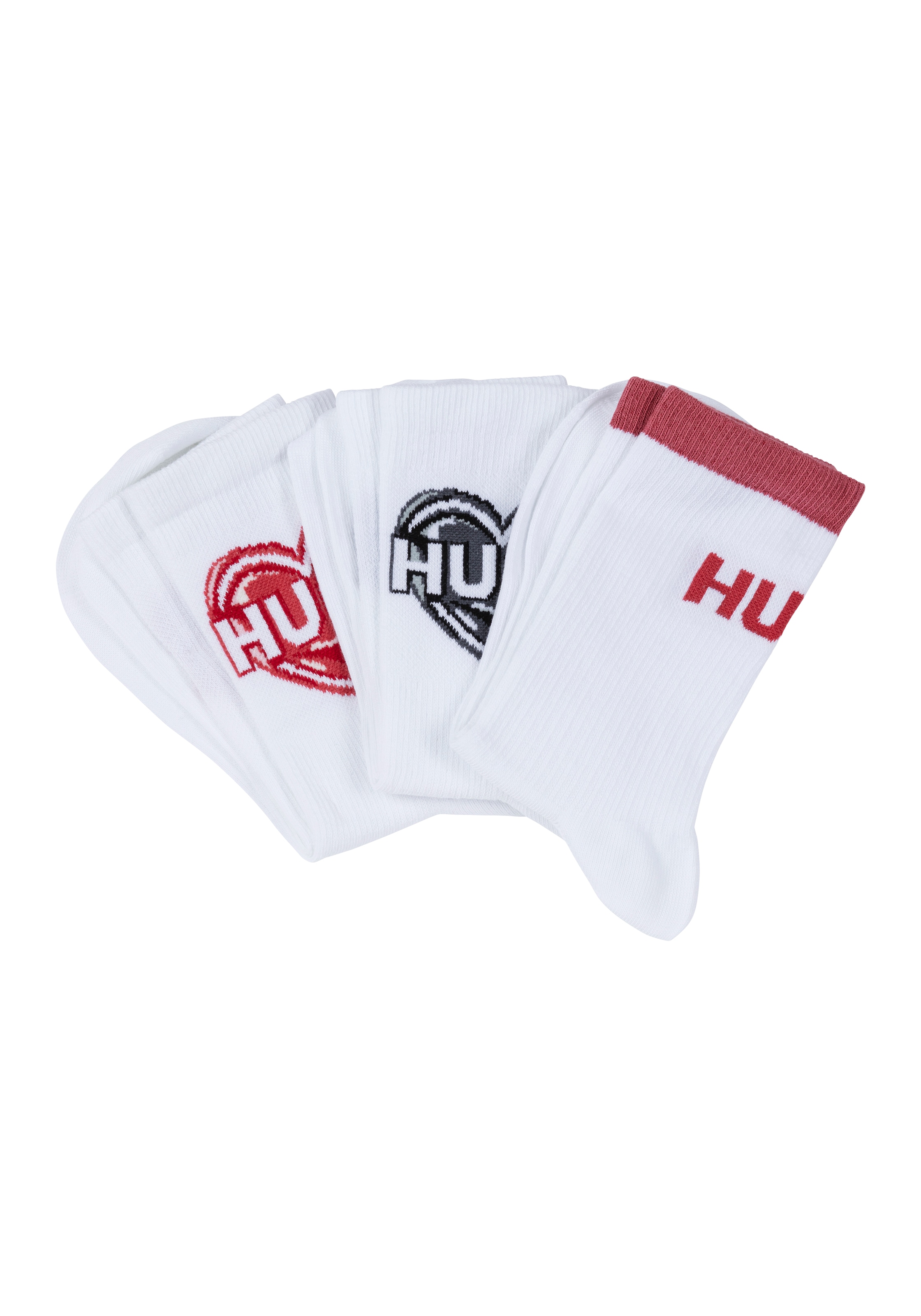 HUGO Underwear Sportsocken »3P QS VALENTINE CC W«, (Packung, 3er Pack), sind mit Logos im Valentinstags-Look versehen