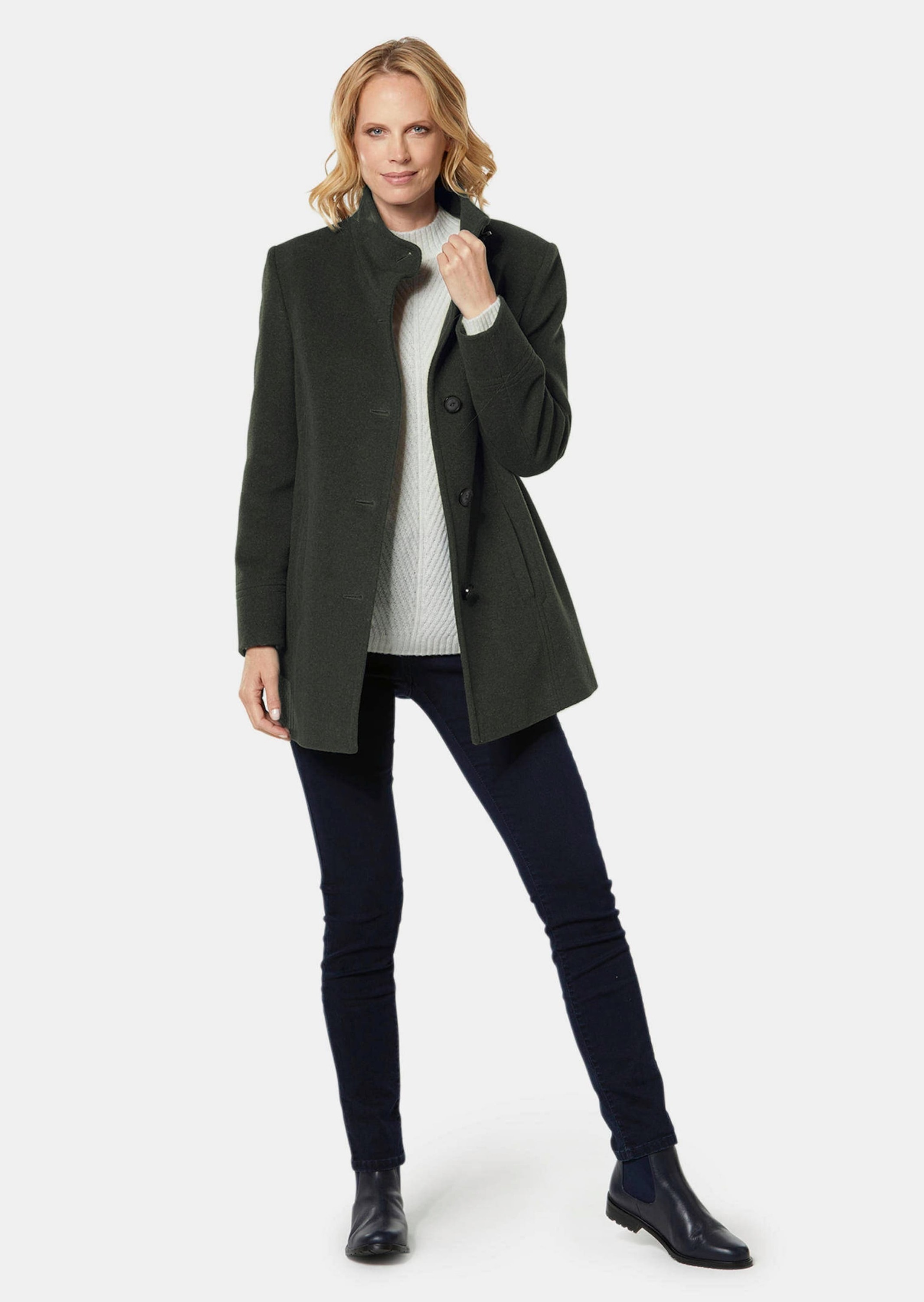 GOLDNER Wolljacke "Kurzgröße Wolljacke mit feinen Details" günstig online kaufen