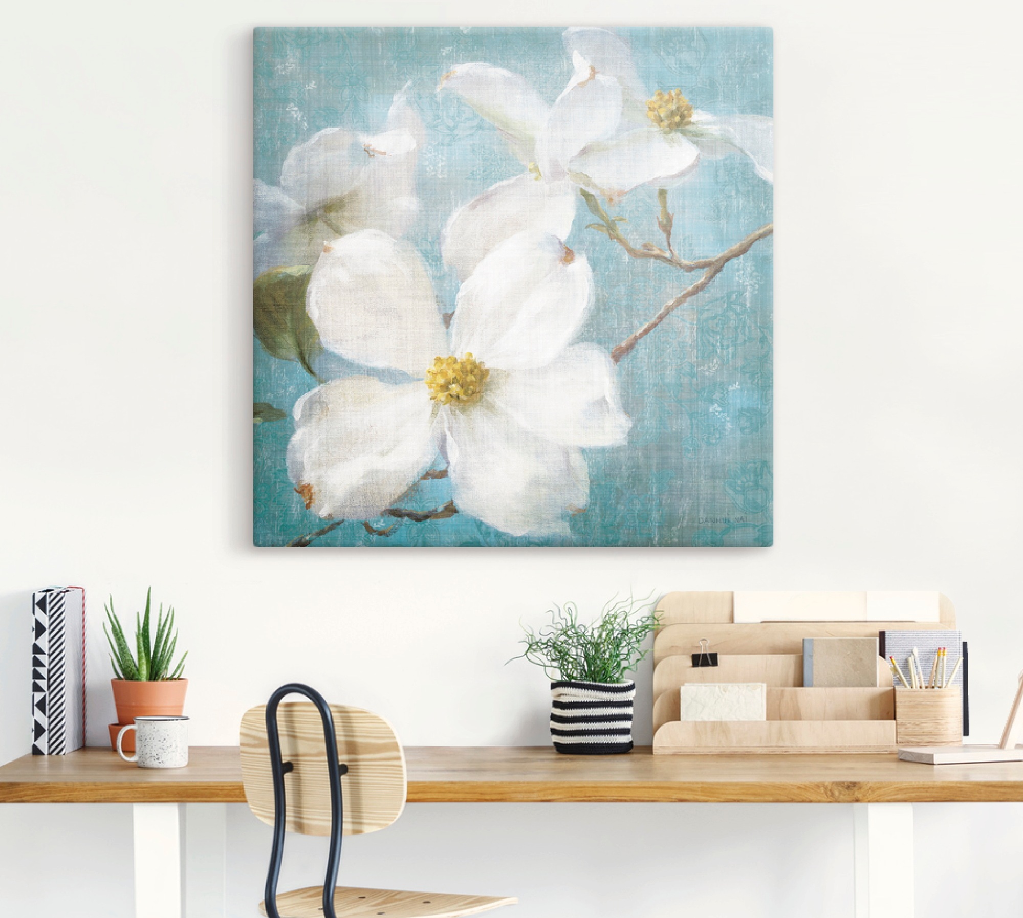 Artland Wandbild »Vintage Blüte I«, Blumen, (1 St.), als Leinwandbild, Poster, Wandaufkleber in verschied. Größen