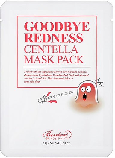 Benton Tuchmaske »Goodbye Redness Centella Mask Pack«, (Packung, 10 tlg.)