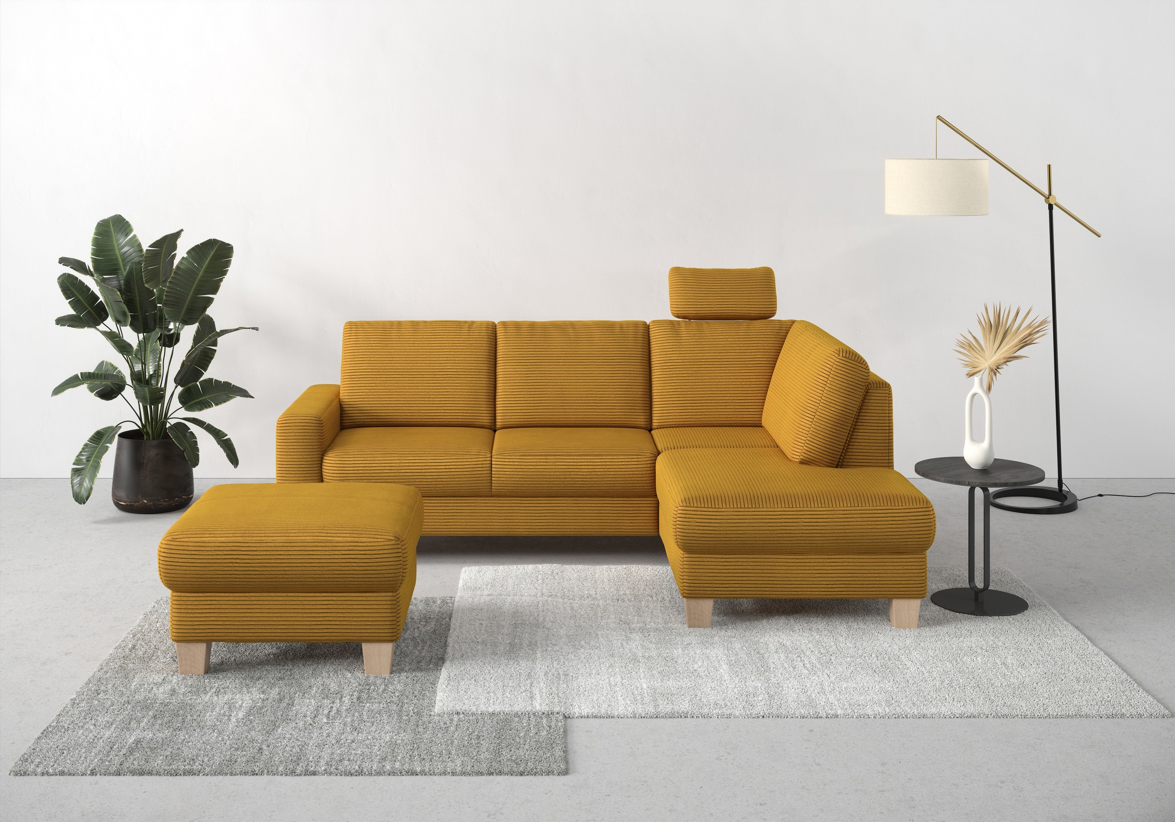 Home affaire Polsterhocker »Summer«, inkl. Stauraum, Cord-Bezug