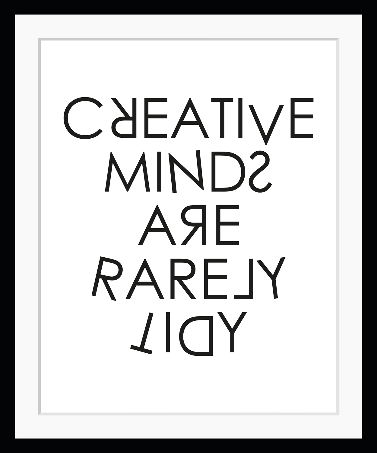 Bild »CREATIVE MINDS«, Buchstaben, gerahmt, Schriftzug
