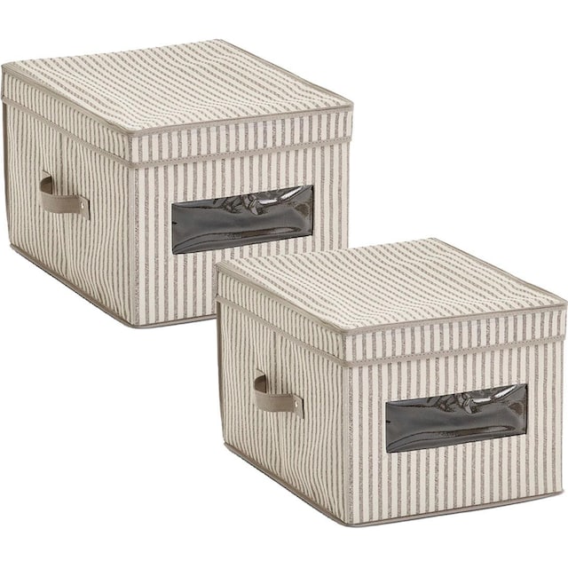Zeller Present Aufbewahrungsbox »Stripes«, Vlies, beige kaufen | BAUR