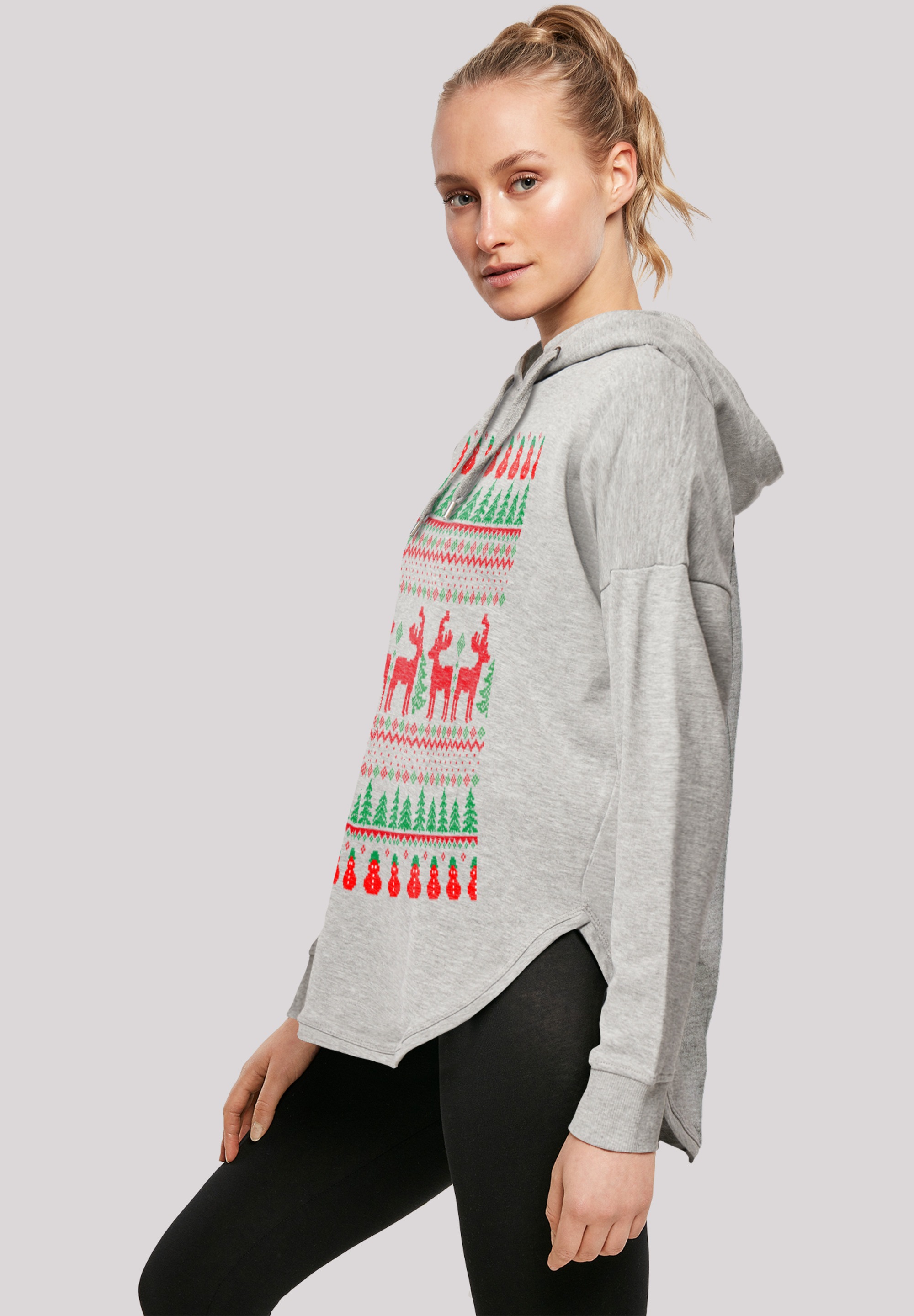 F4NT4STIC Kapuzenpullover »Christmas Reindeers Weihnachten Muster«, Print
