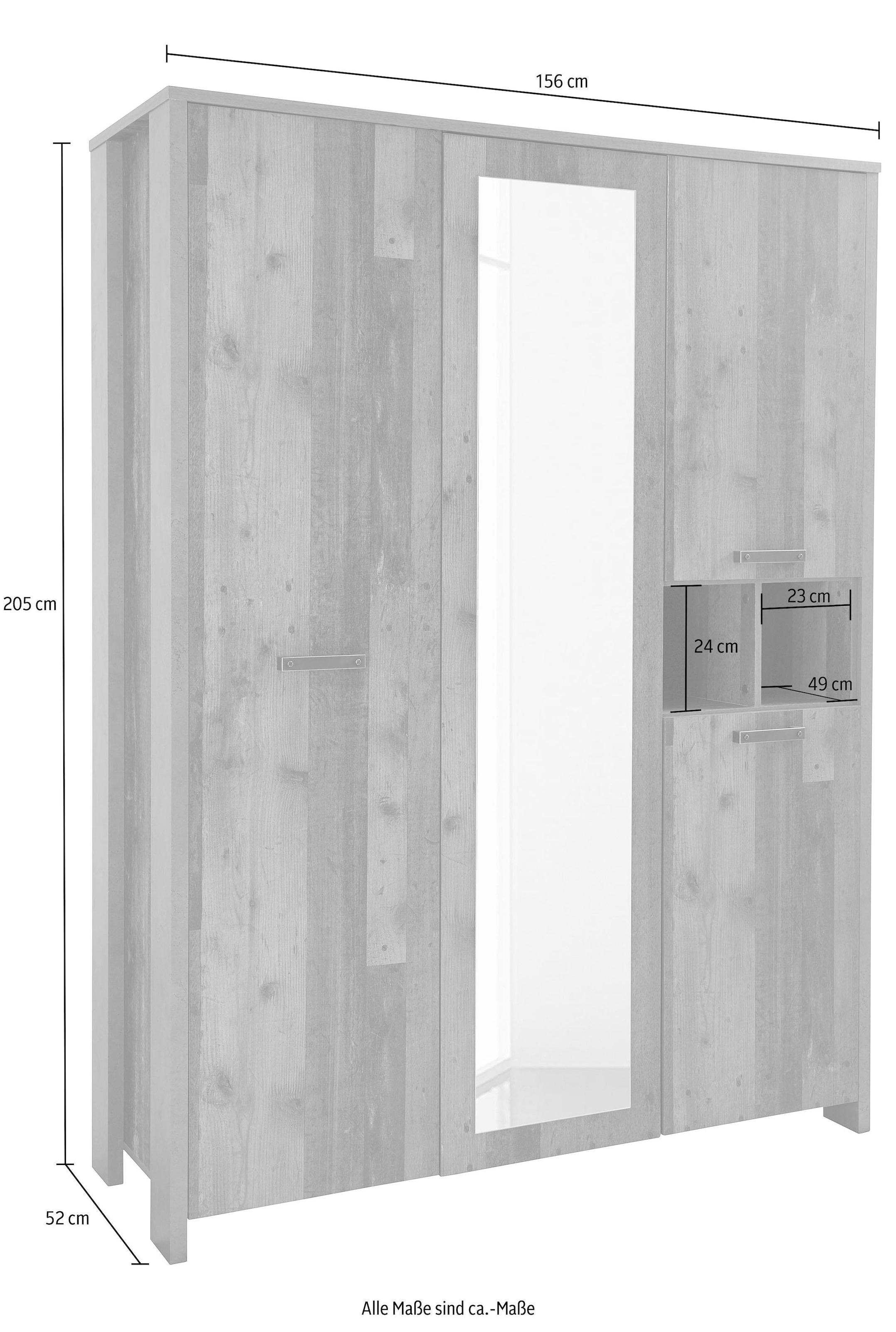 FORTE Kleiderschrank | mit Spiegelauflage BAUR »Clif«