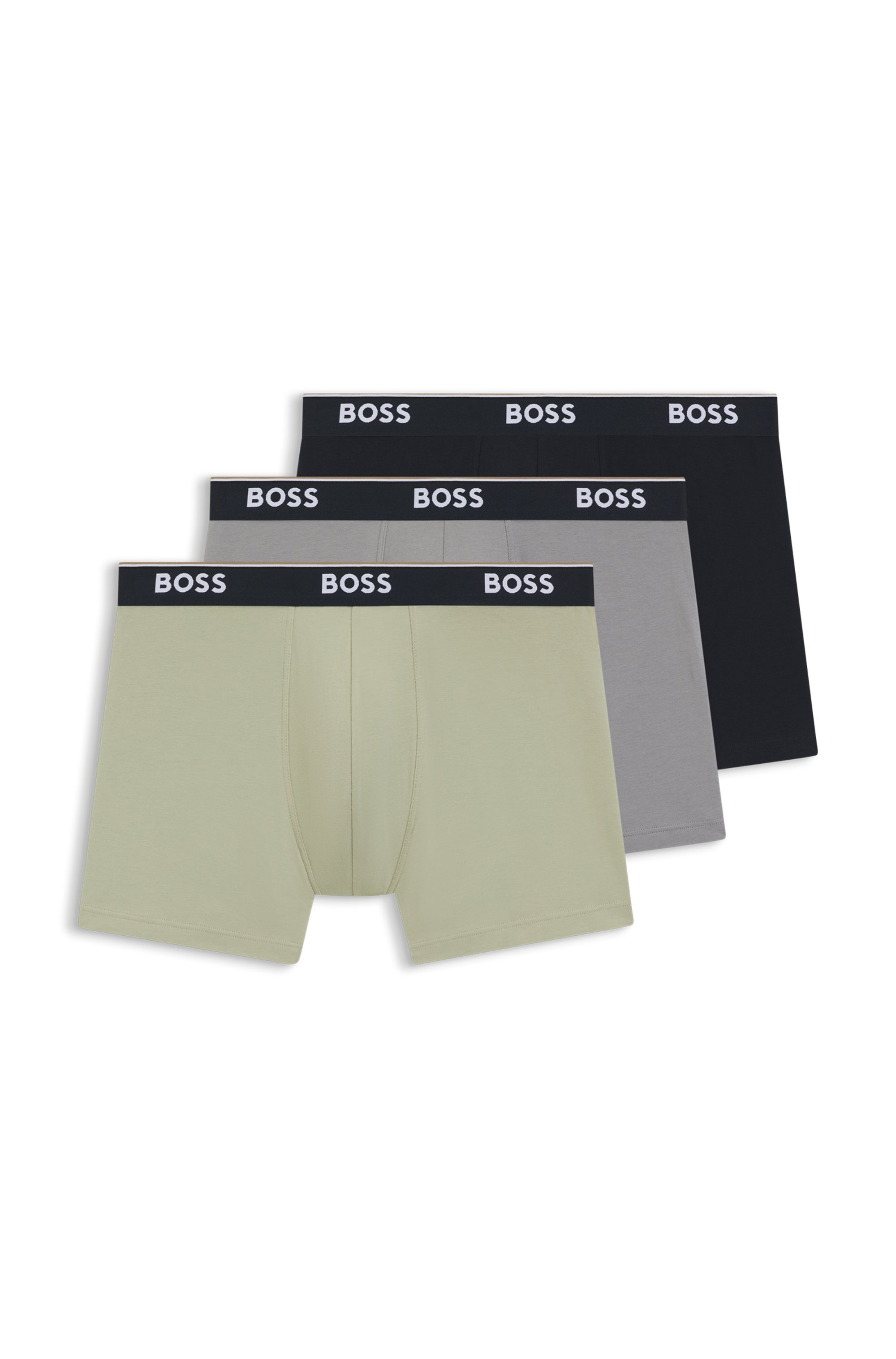 Boss Boxershorts Packung, 3 Stk. Aus Bequemer Stretch-Baumwolle, Körpernah, Mittlere Bundhöhe