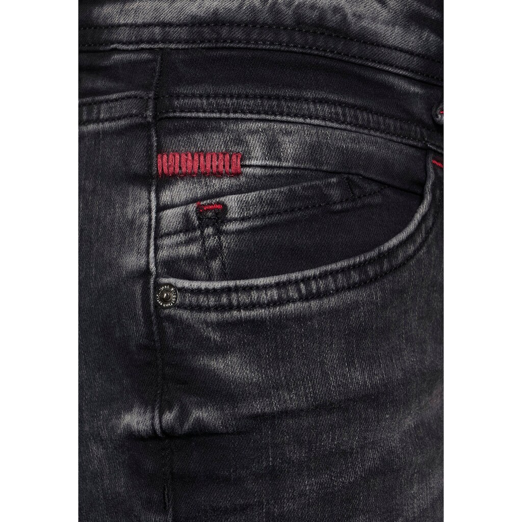Damenmode Jeans STREET ONE Röhrenjeans »Style Iowa«, im klassischen Five-Pocket-Style black-washed