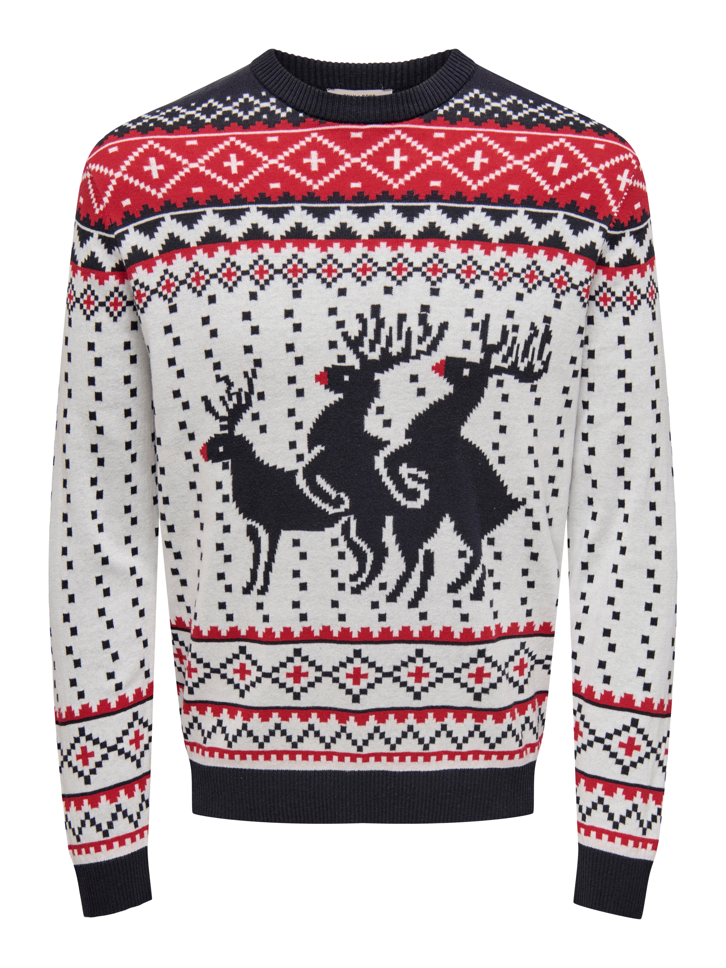 ONLY & SONS Rundhalspullover "ONSX-MAX REG DEER CREW KNIT" günstig online kaufen