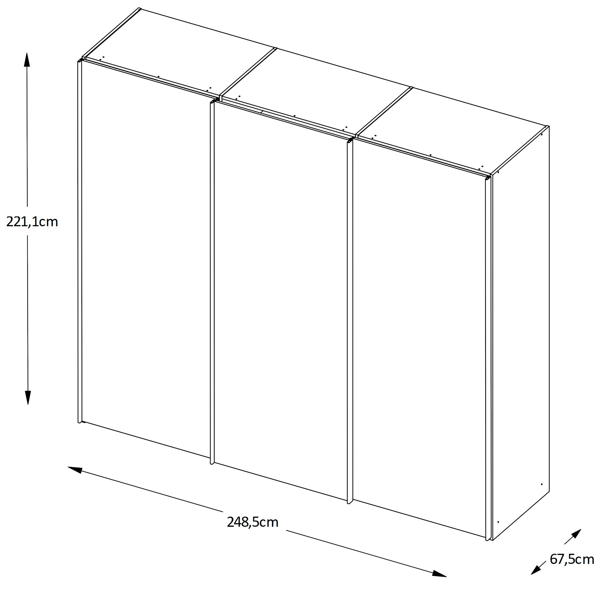 STAUD Schwebetürenschrank »Sinfonie Plus, edles Design in hochwertiger Qualität, Made in Germany«, Mit vier verschiedenen Ausstattungsvarianten