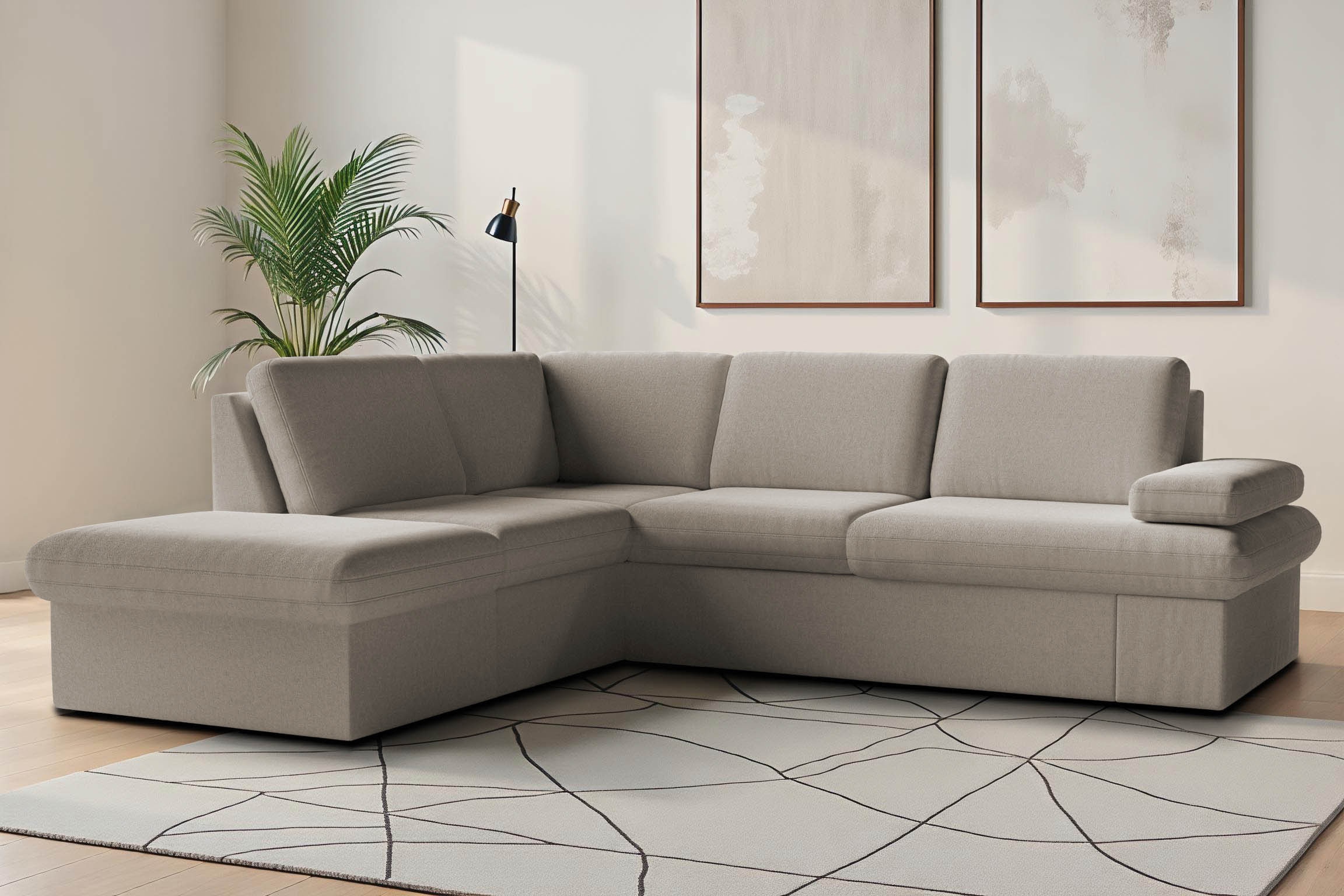 sit&more Ecksofa "Moreno L-Form, B: 238 cm" mit Armteilverstellung, optiona günstig online kaufen