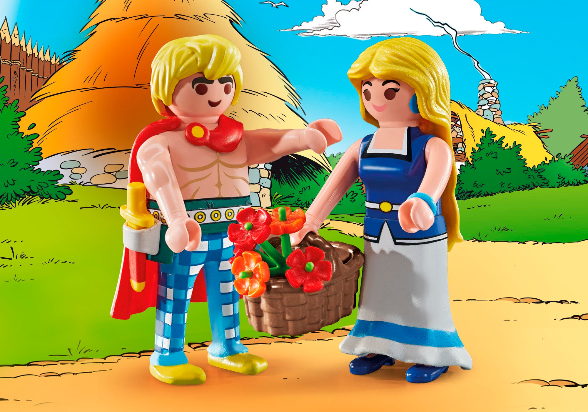 Playmobil® Konstruktions-Spielset »Tragicomix und Falbala (71544), Asterix«, (14 St.), Made in Europe