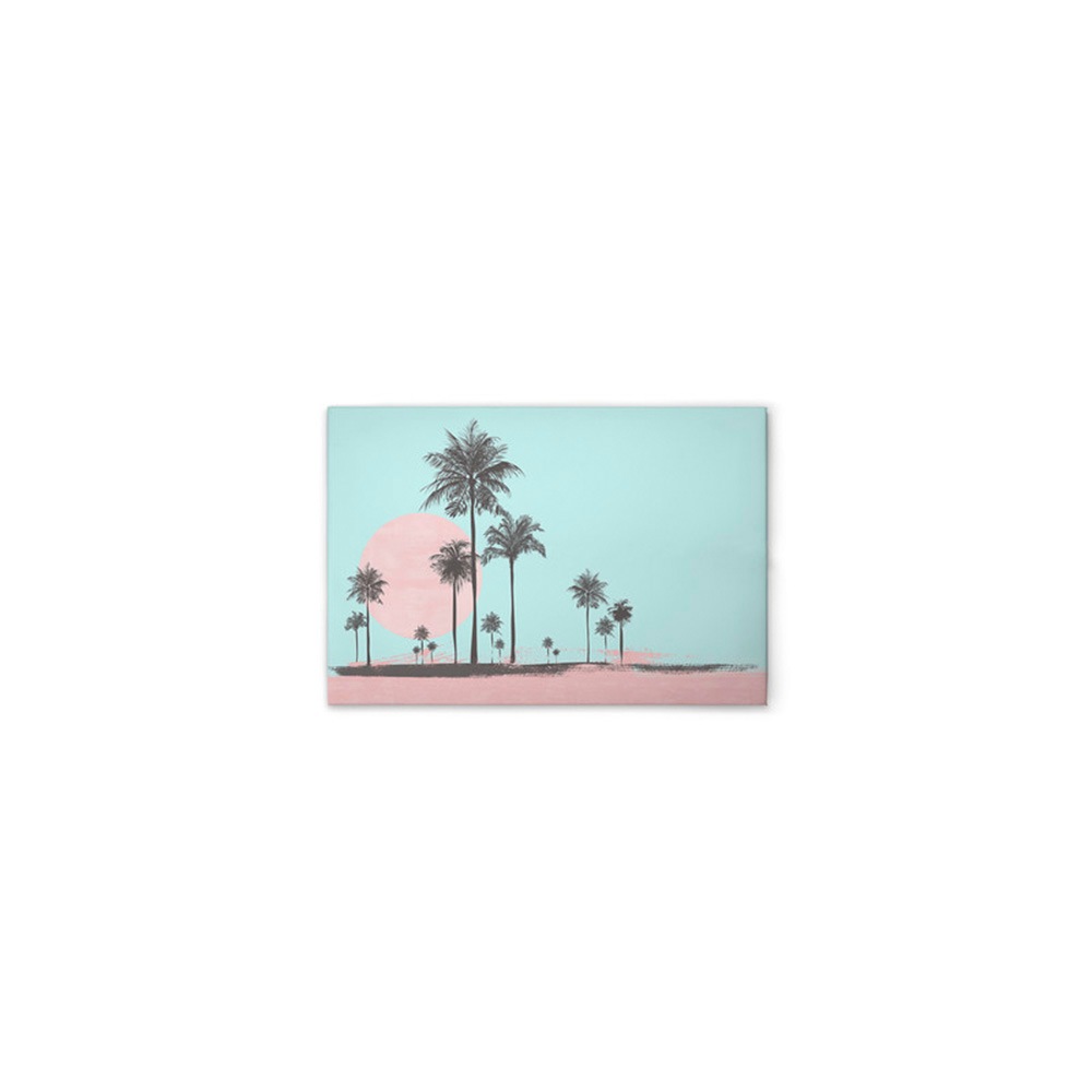 A.S. Création Leinwandbild "Miami Beach Sun 1 - Wandbild Blau Rosa Keilrahm günstig online kaufen