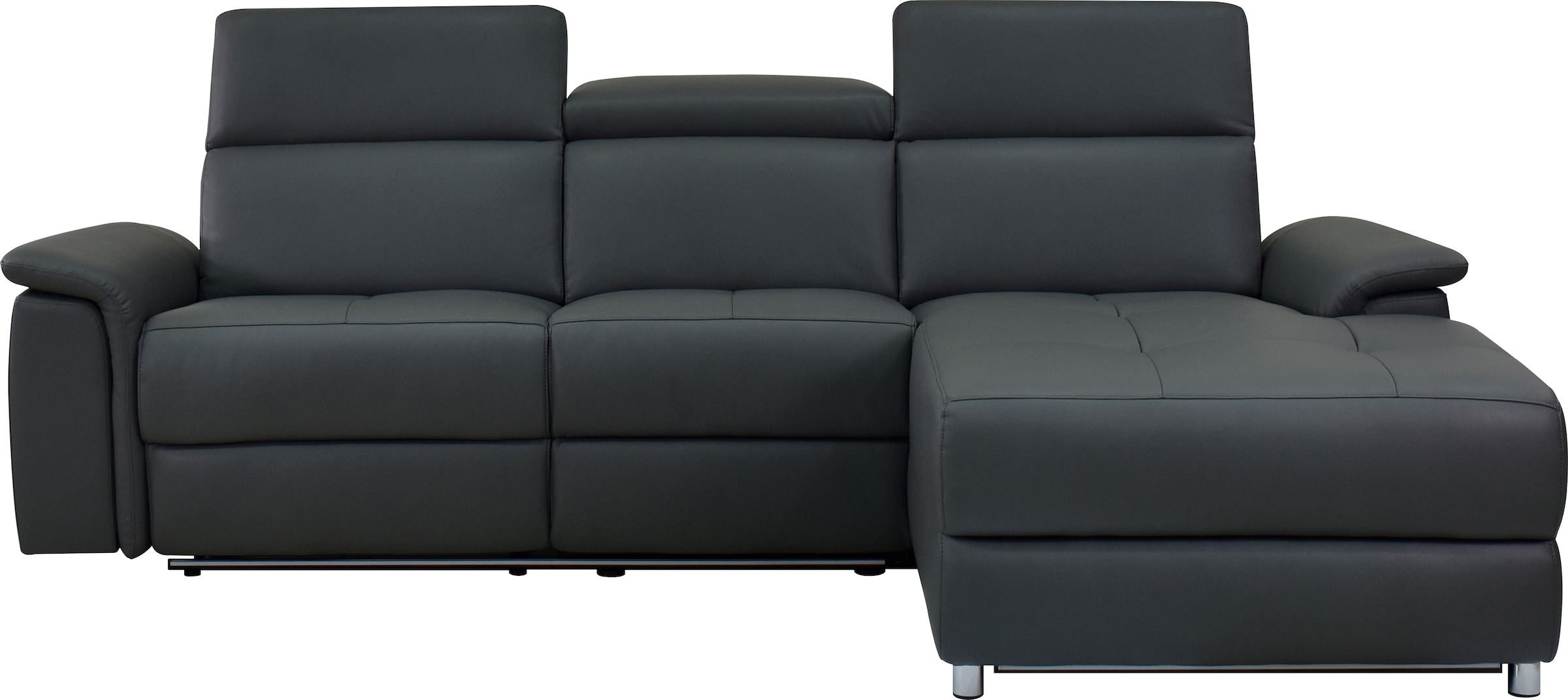 OTTO home Ecksofa "Pareli, L-Form, 259cm,m. Recamiere, Echtleder, Kunstleder, Webstoff" man. o. elektr. Relaxfunktion, USB/Kopfteilverstellg u. LED