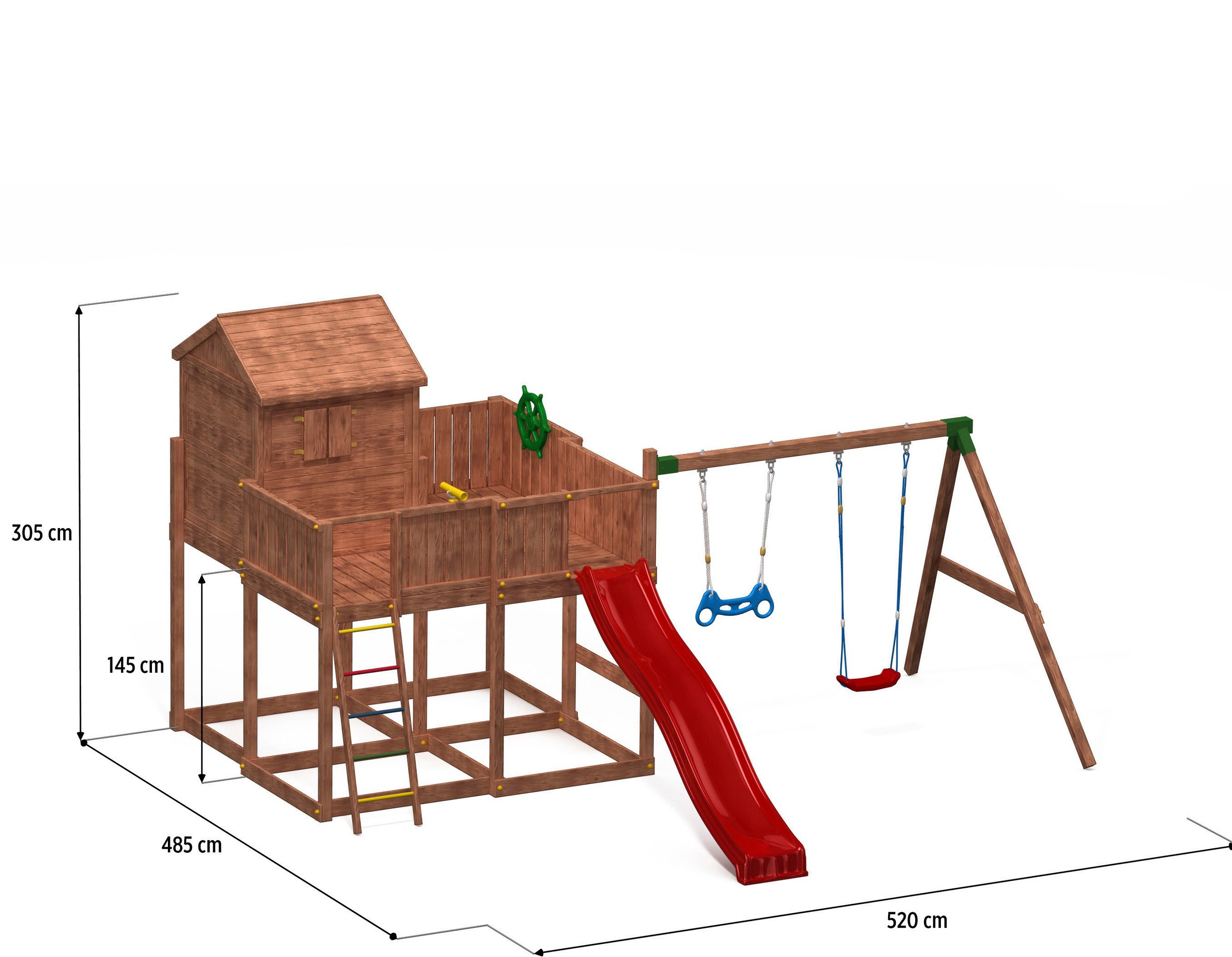 FUNGOO Spielturm »My SPACE_XL Move+«, mit Schaukel & Rutsche