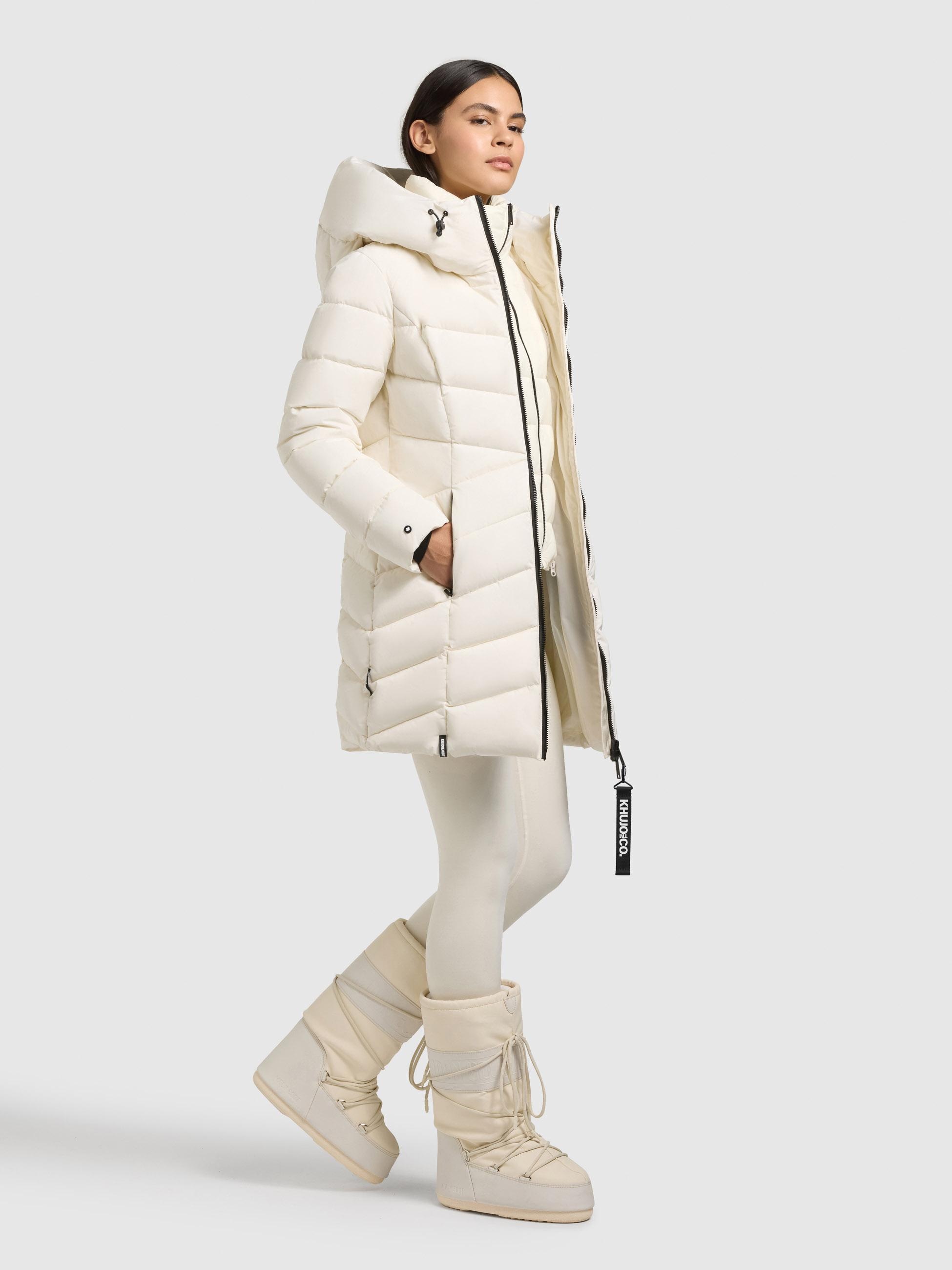 khujo Wintermantel »Dier« Winter Steppmantel mit Inlay und Kapuze