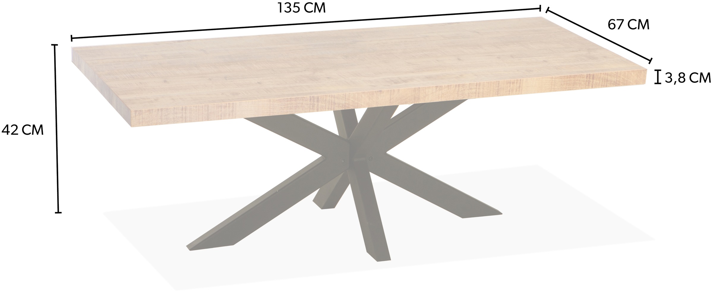OMG Design Couchtisch »Novac«, (1 St.), in drei modernen Farbvarianten, mit Metallgestell