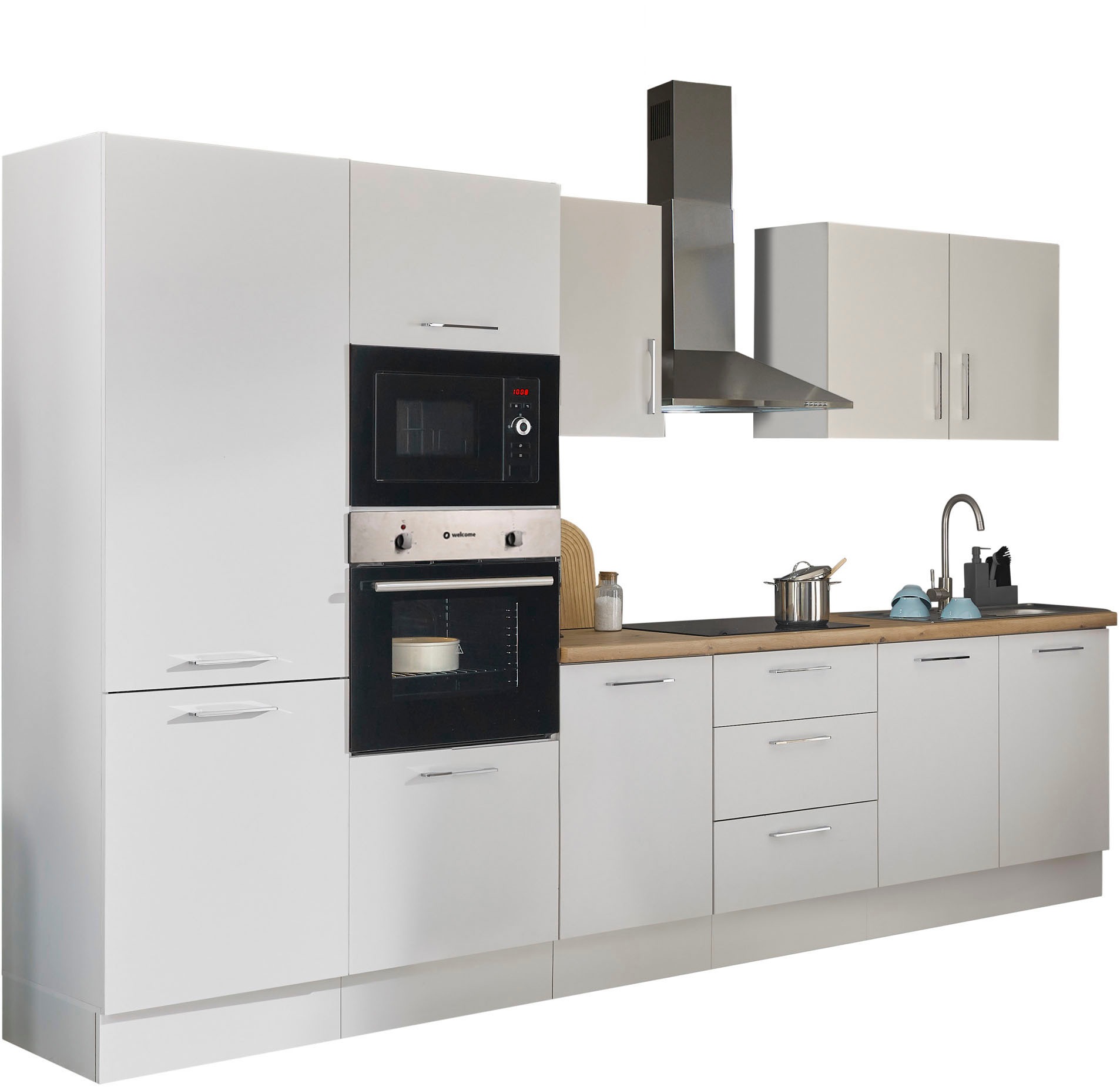 Thumbnail - BASIC by Balculina Küchenzeile "Turin" Breite 330 cm, wahlweise mit E-Geräten