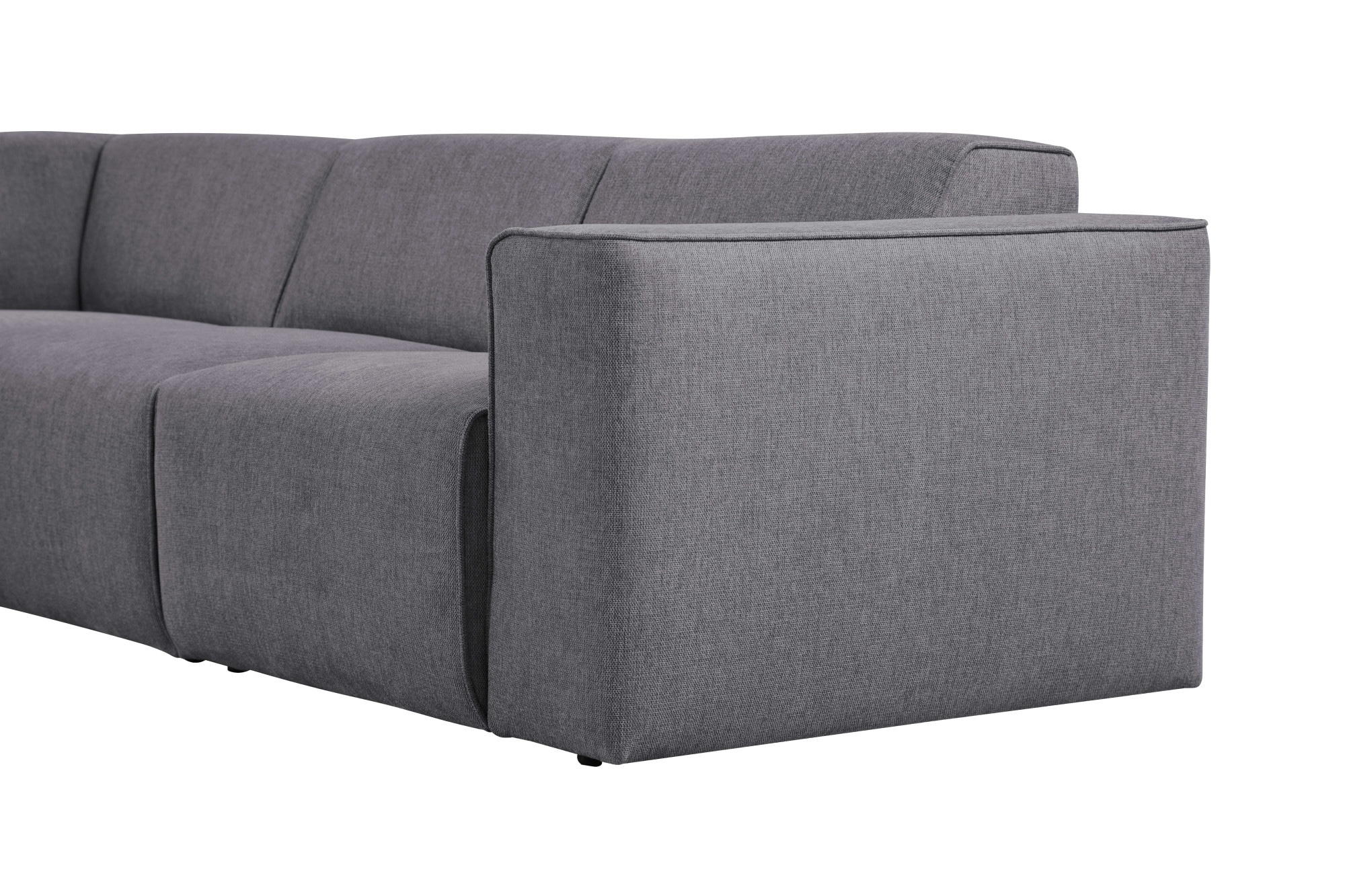 andas Ecksofa »Noord 282 cm mit Ottomane,«, mit Kedernaht, in einem Soft-Touch Bezug