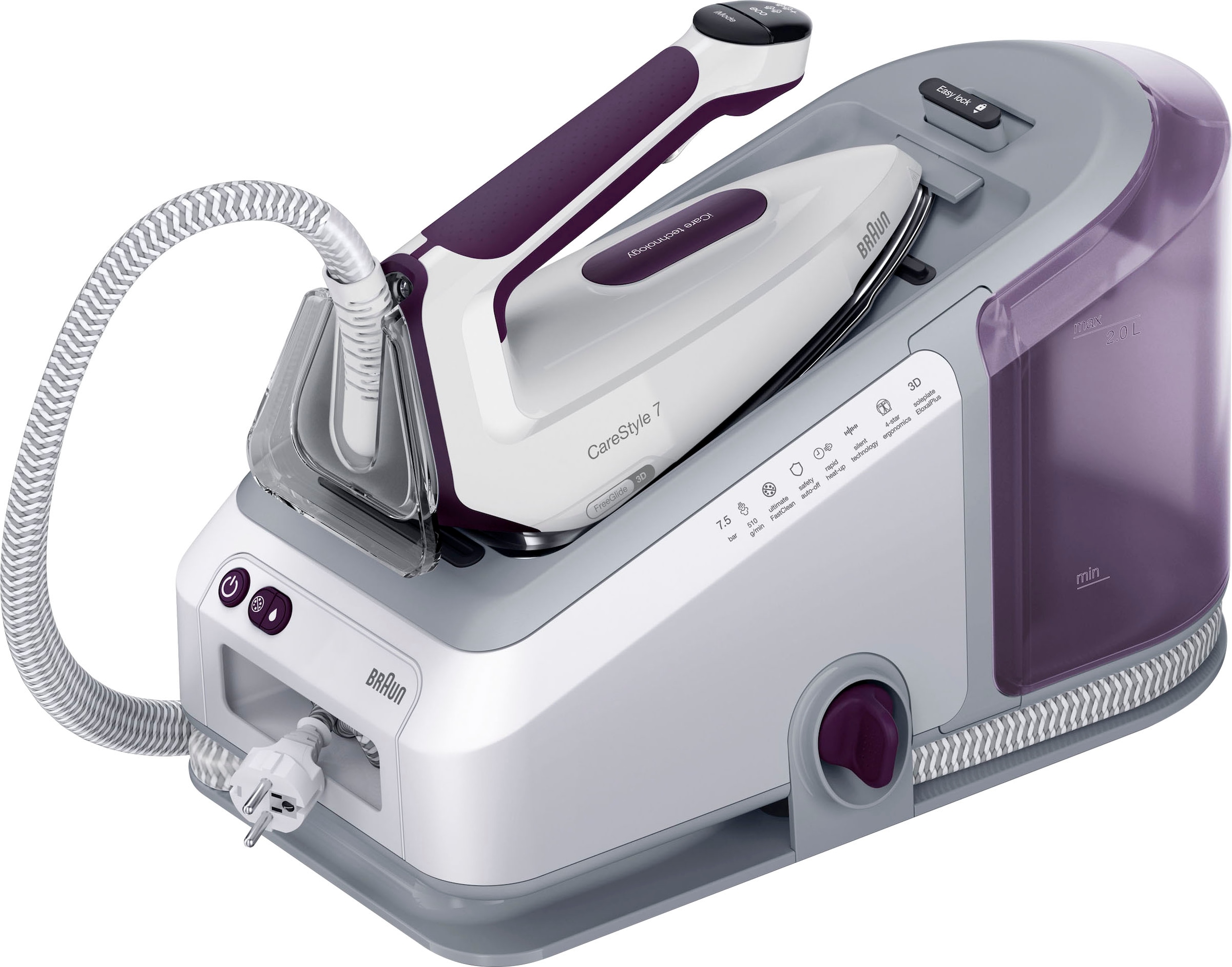 Braun "CareStyle 7 IS 7266 VI - 7,5 bar, 550 g Dampfstoß, 2,0 l Wassertank" günstig online kaufen