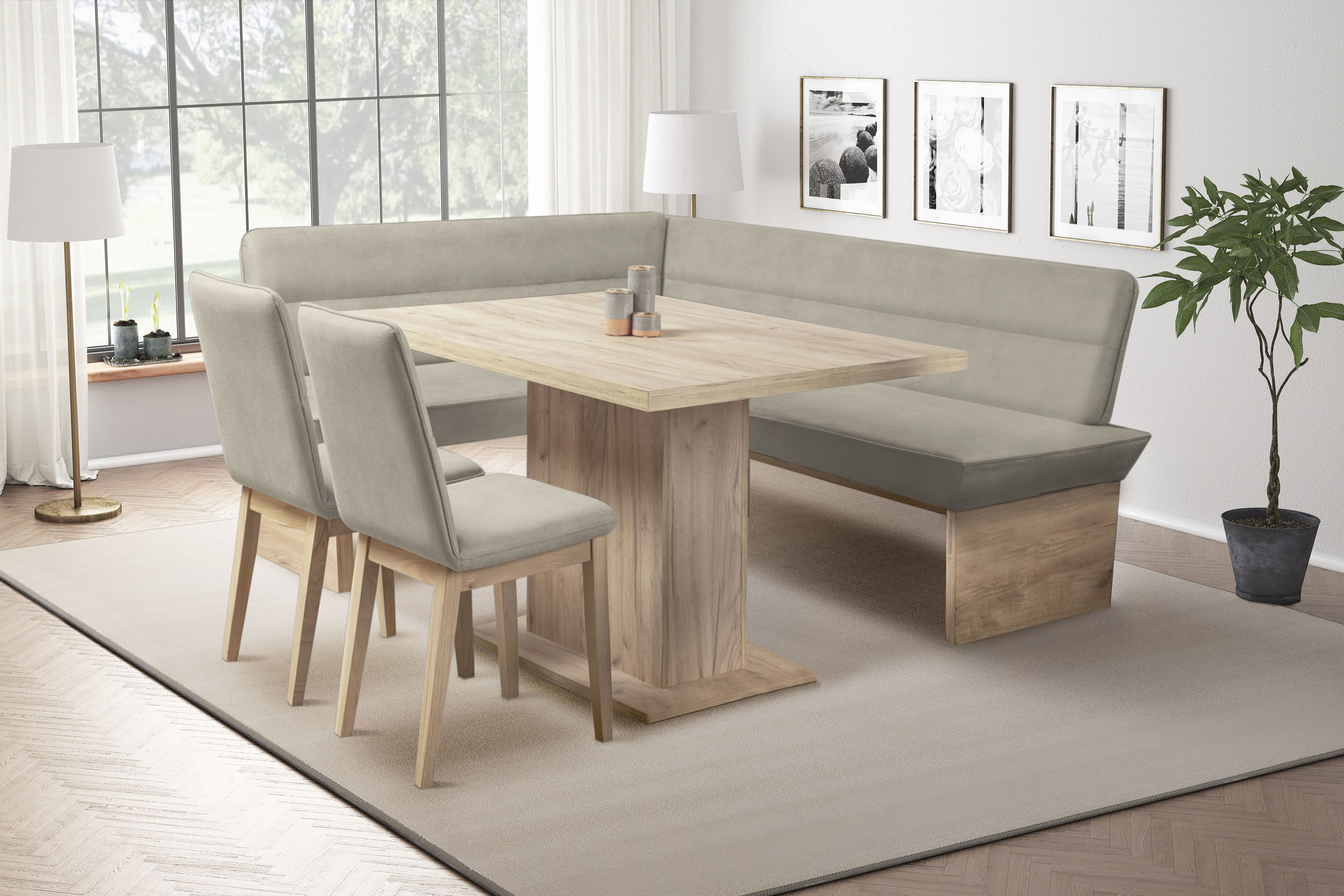 Home affaire Eckbankgruppe "Beluna + Cross Essecke Sitzgruppe Eckbank Küche günstig online kaufen