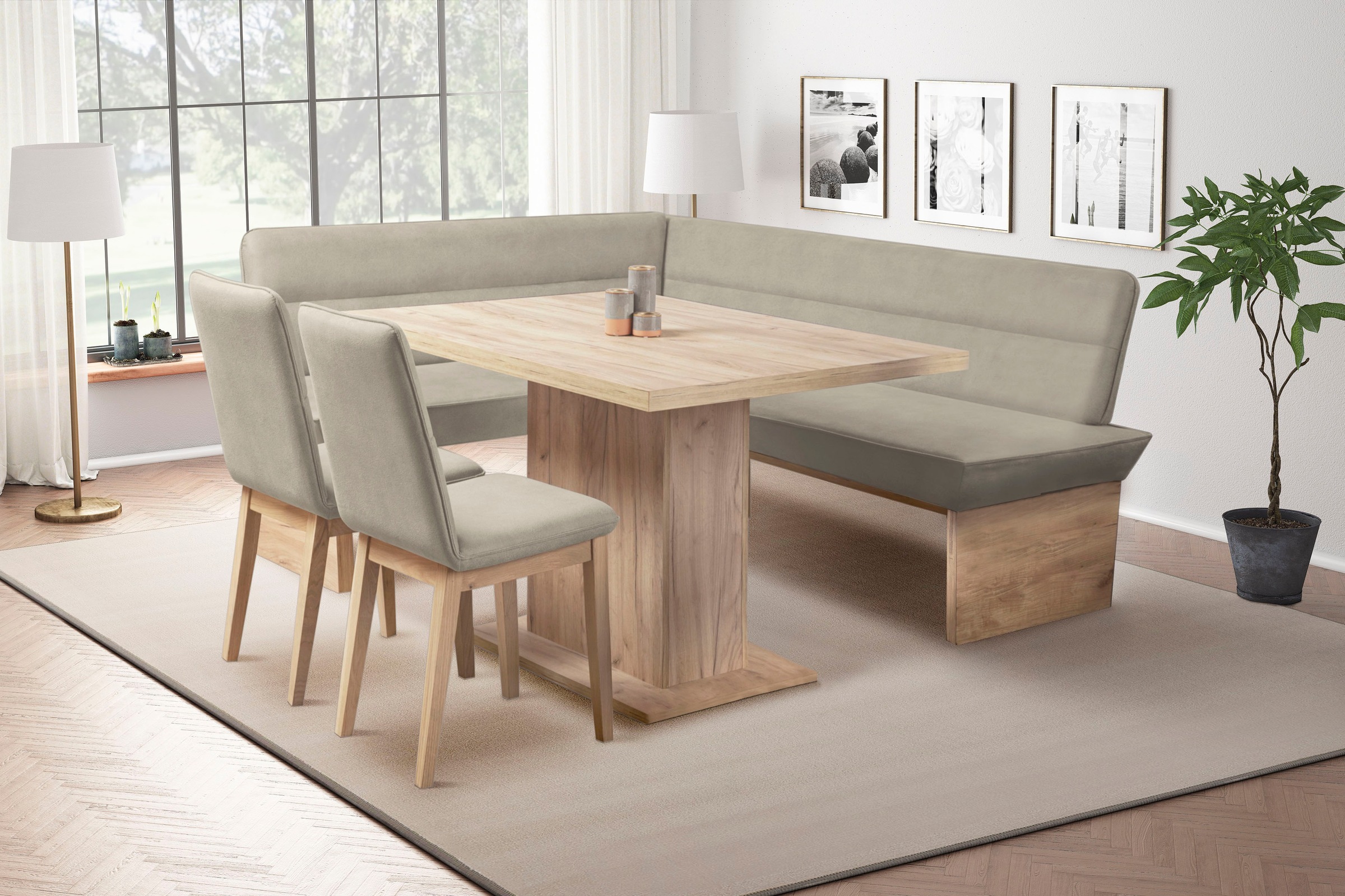 OTTO home Eckbankgruppe "Beluna + Cross Essecke Sitzgruppe Eckbank Küchenba günstig online kaufen