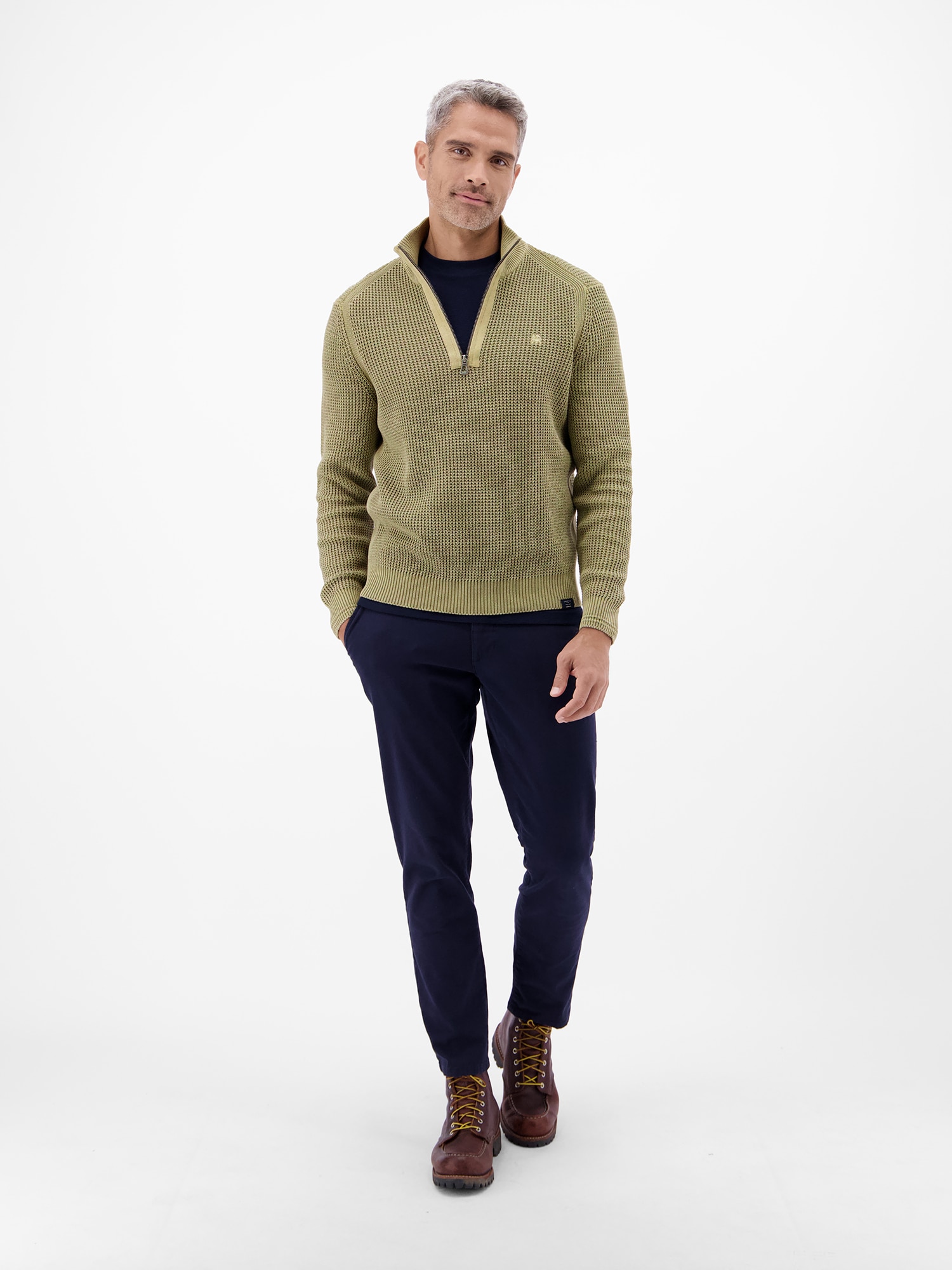 LERROS Strickpullover »LERROS Herren Troyer in Strukturqualität«