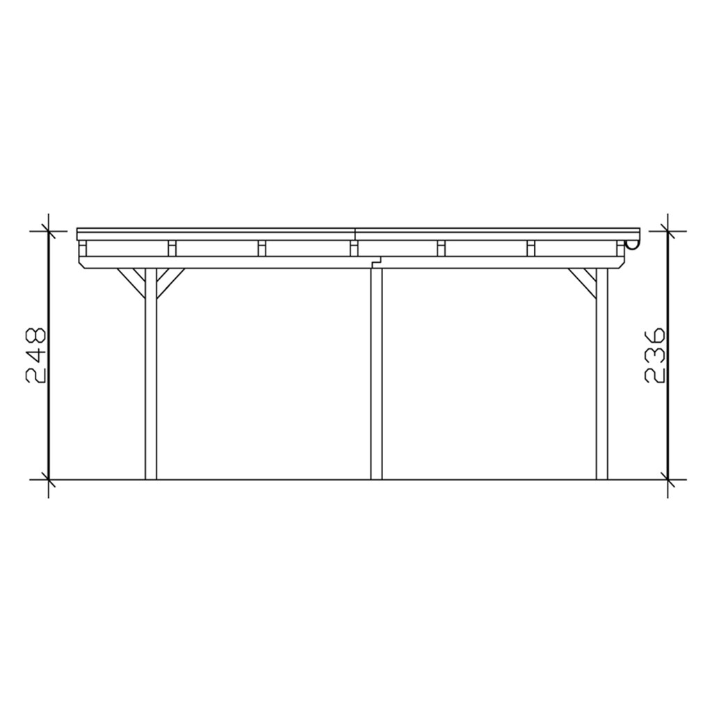 Skanholz Doppelcarport »Emsland«, Leimholz-Nordisches Fichtenholz, 550 cm, weiß