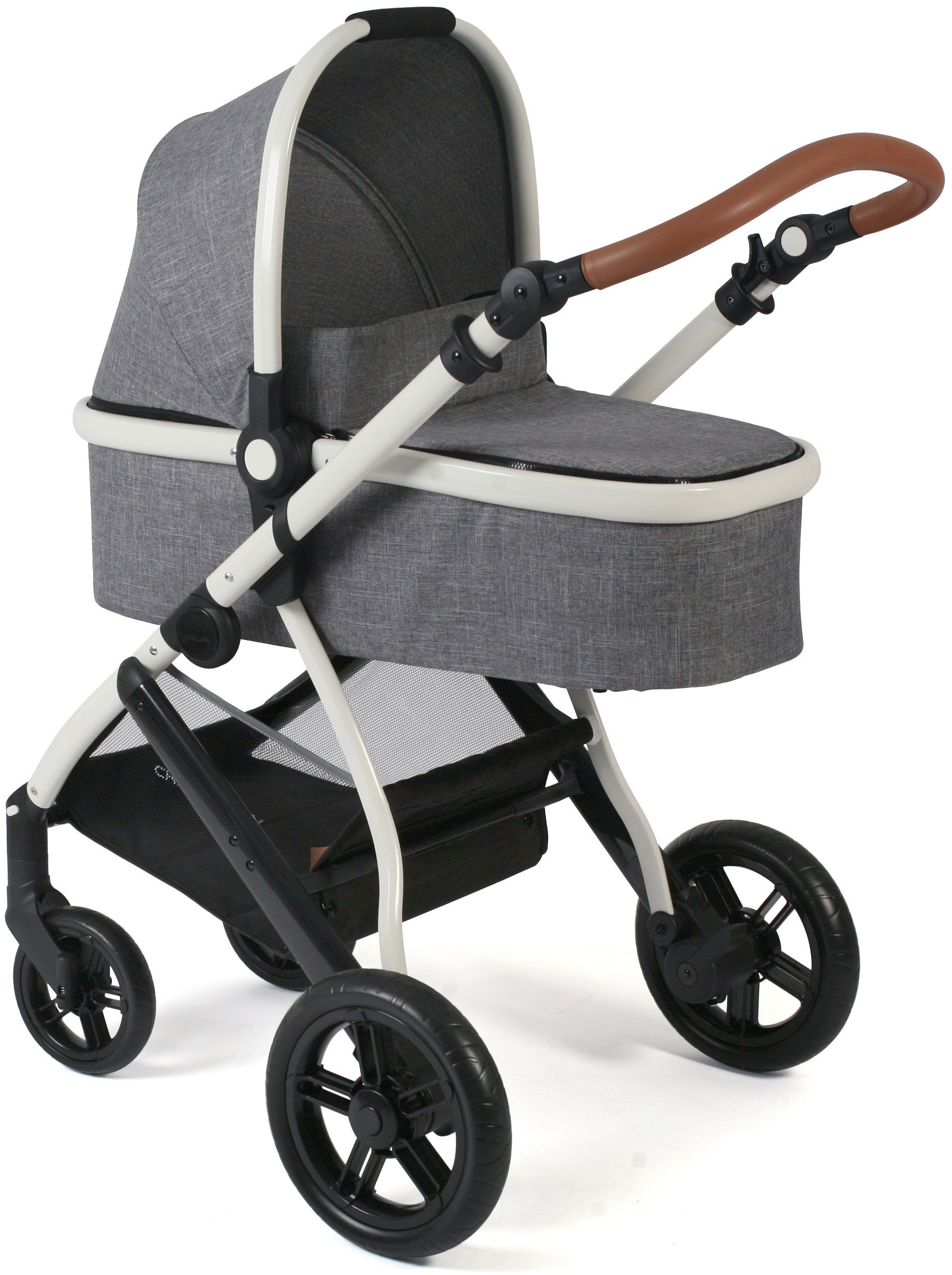 CHIC4BABY Kinder Kombi-Kinderwagen "Torre, Melange Grau", grau, Aluminium, Polyester, Kinderwagen, ; Kinderwagen