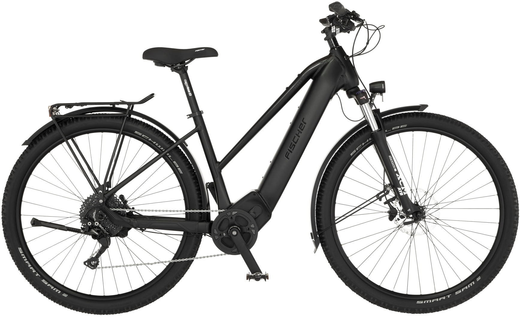 FISCHER Fahrrad E-Bike »TERRA 8.0i 45«, 10 Gang, Shimano, Deore, Mittelmotor 250 W, (mit Fahrradschloss), Pedelec, Elektrofahrrad für Damen u. Herren, ATP