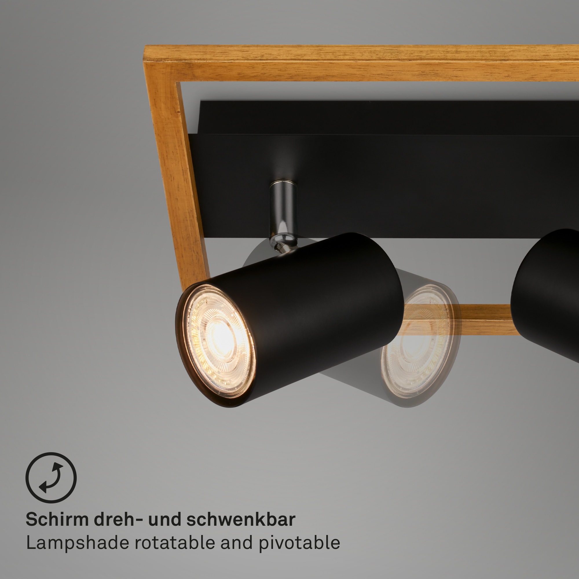 Briloner Leuchten Deckenleuchte »Spot FREY«, Spots dreh-/schwenkbar, für LED Leuchtmittel 2 x GU10